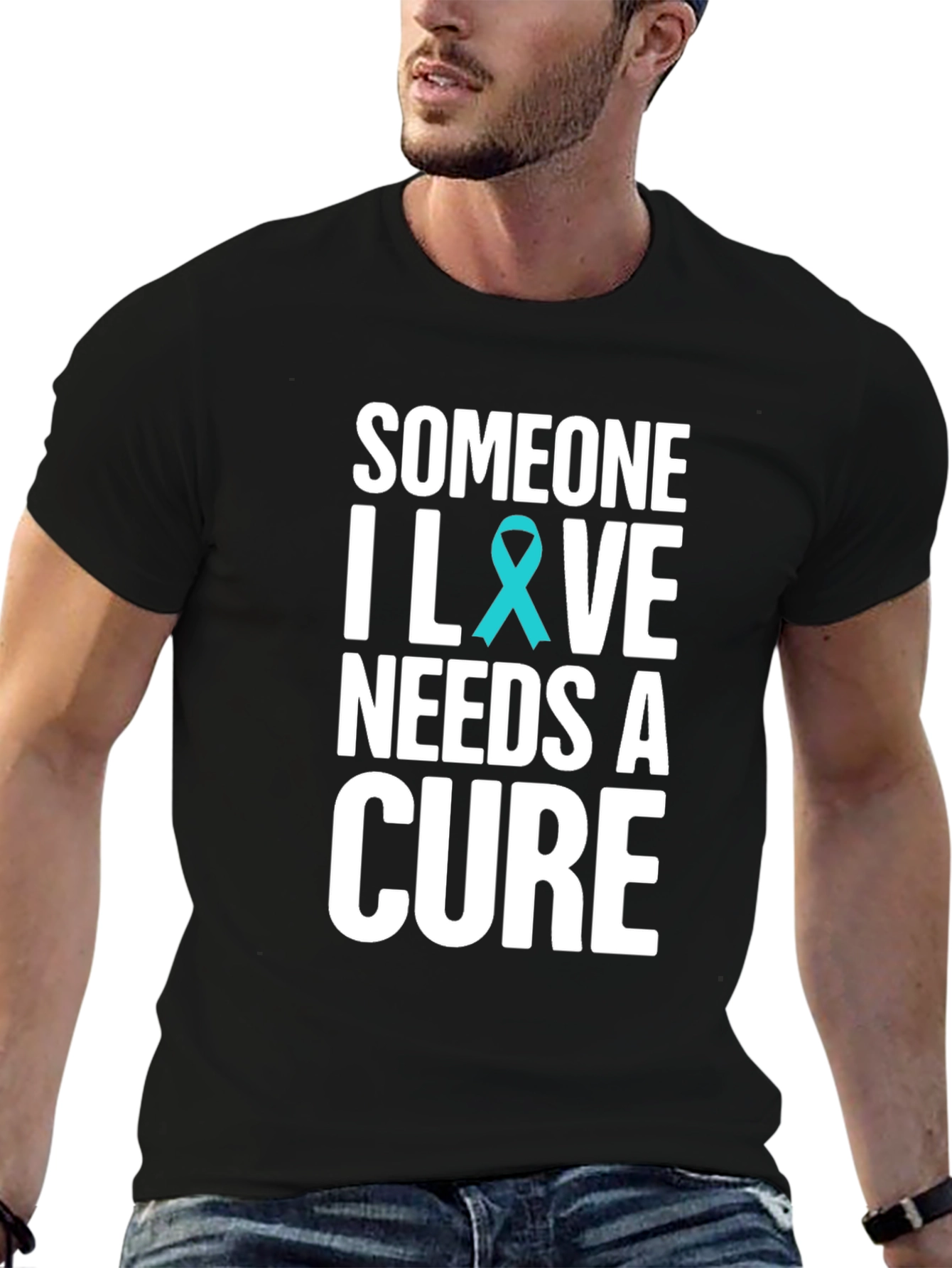 Camiseta Negra Someone I Love Needs a Cure