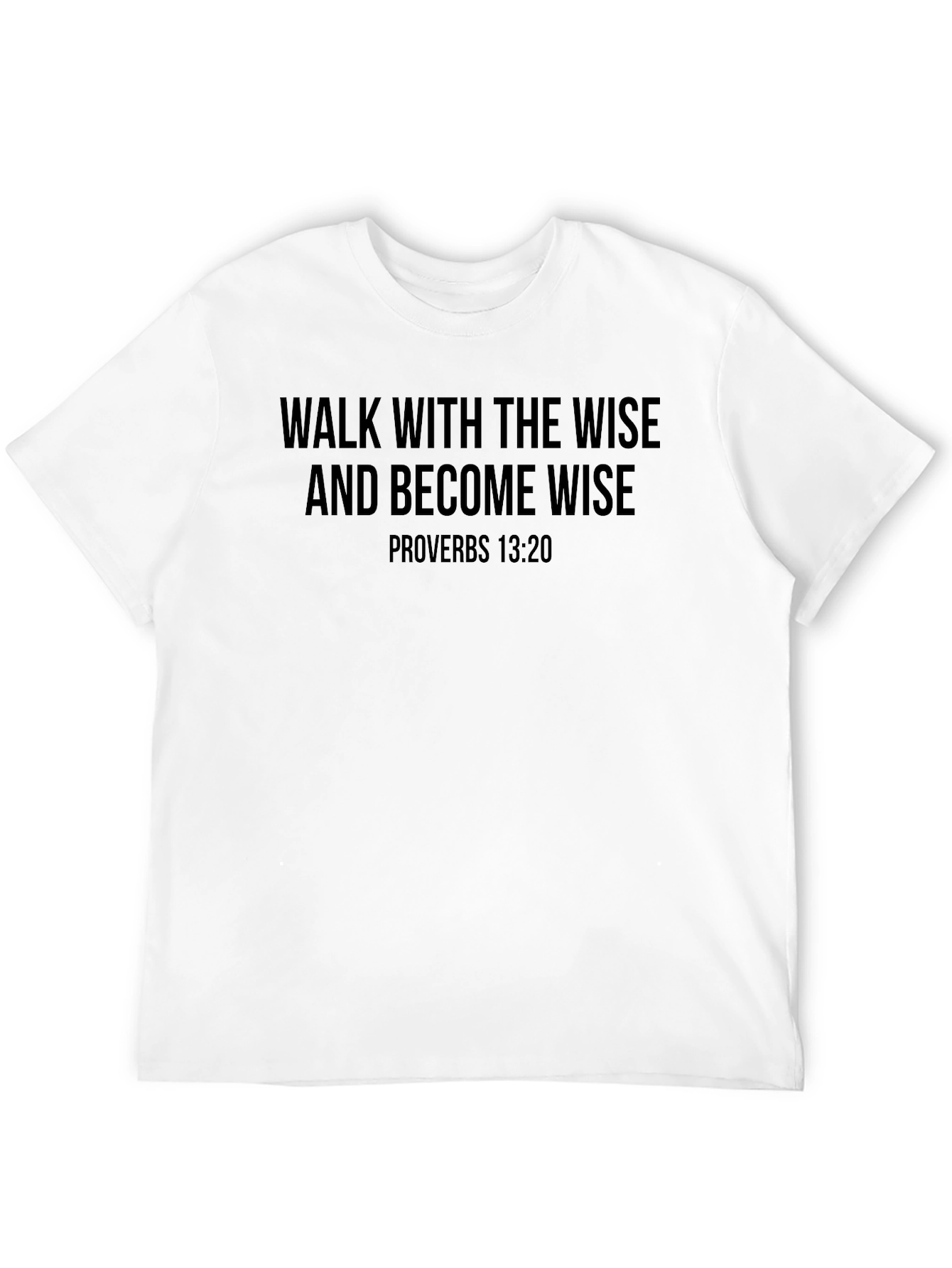 Camiseta Negra: Proverbios 13:20 - Sabiduría