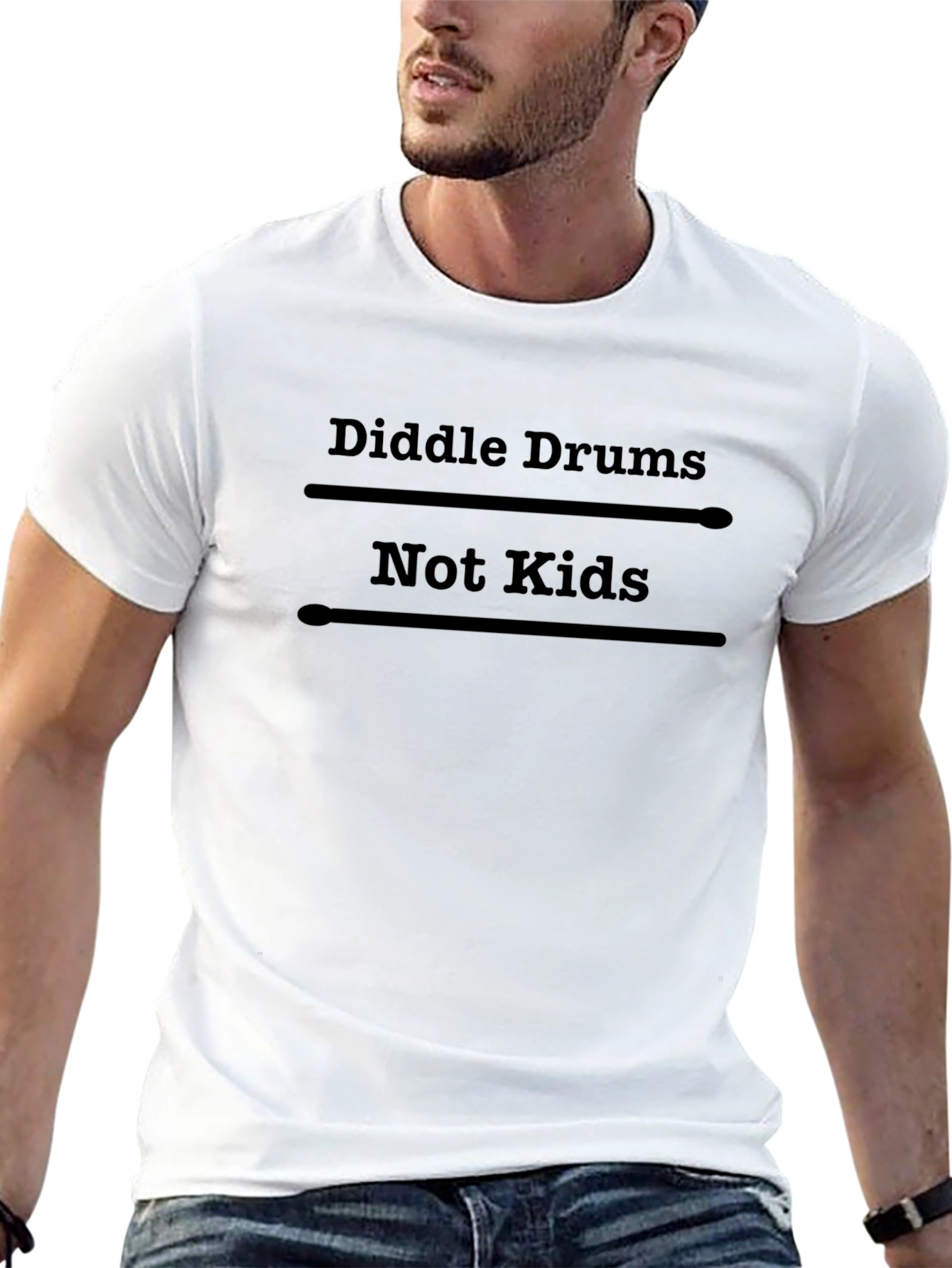 Camiseta Negra: Diddle Drums Not Kids - Música