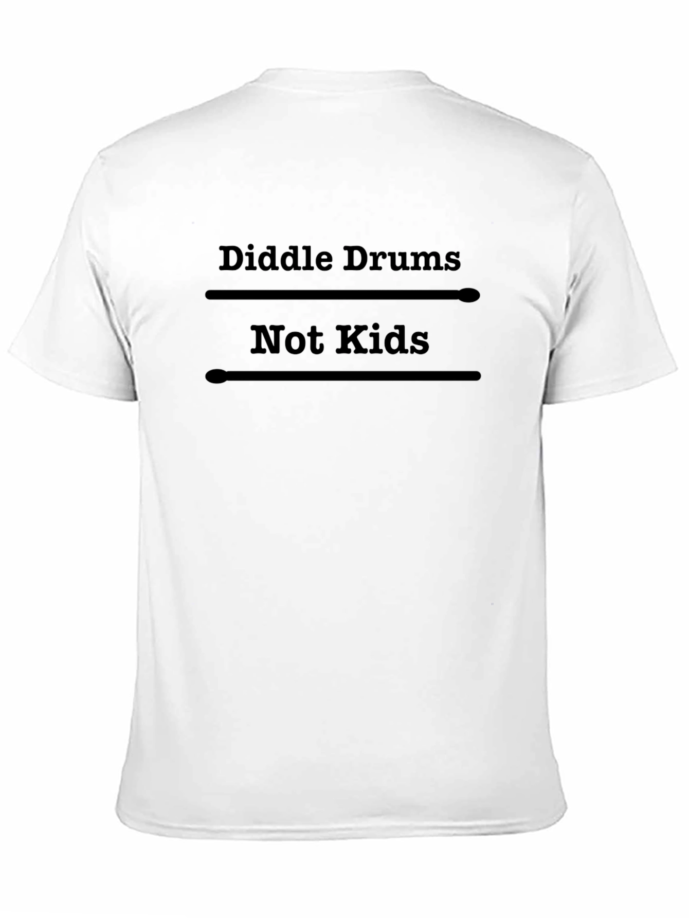 Camiseta Negra: Diddle Drums Not Kids - Música