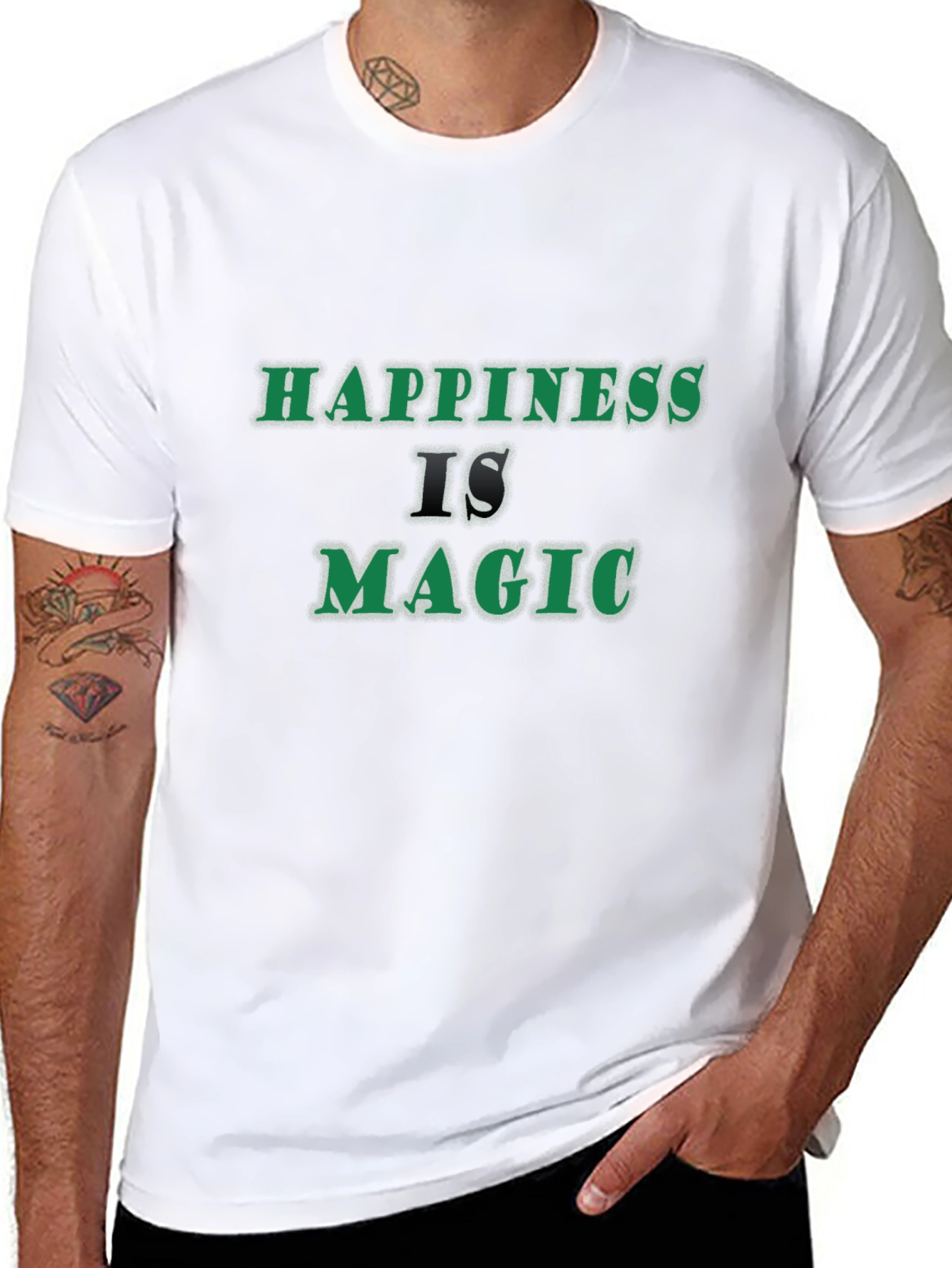 Camiseta Negra La Felicidad es Magia