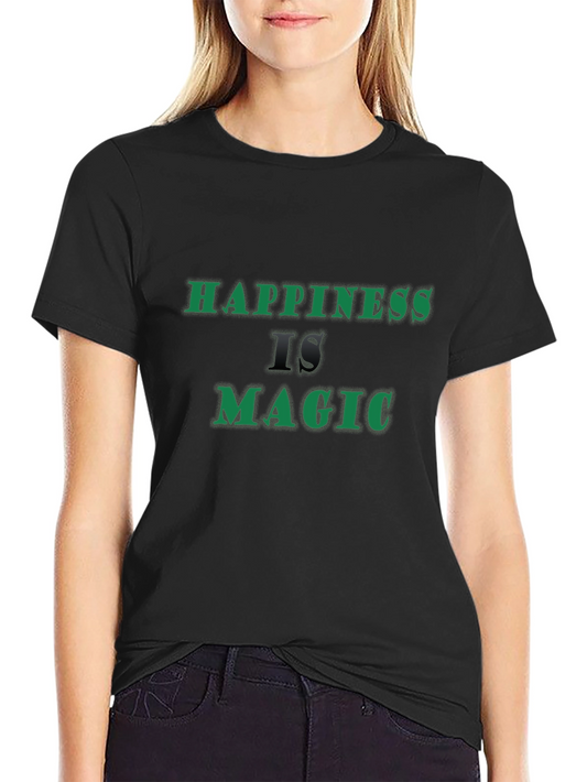 Camiseta Negra La Felicidad es Magia