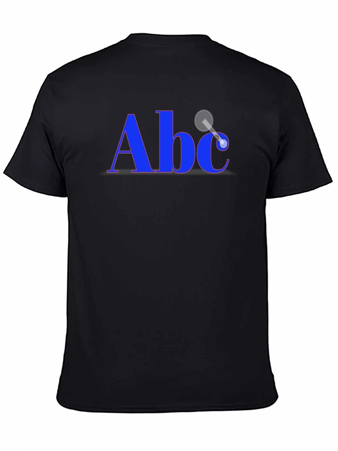 Camiseta Negra con Diseño Abc Único