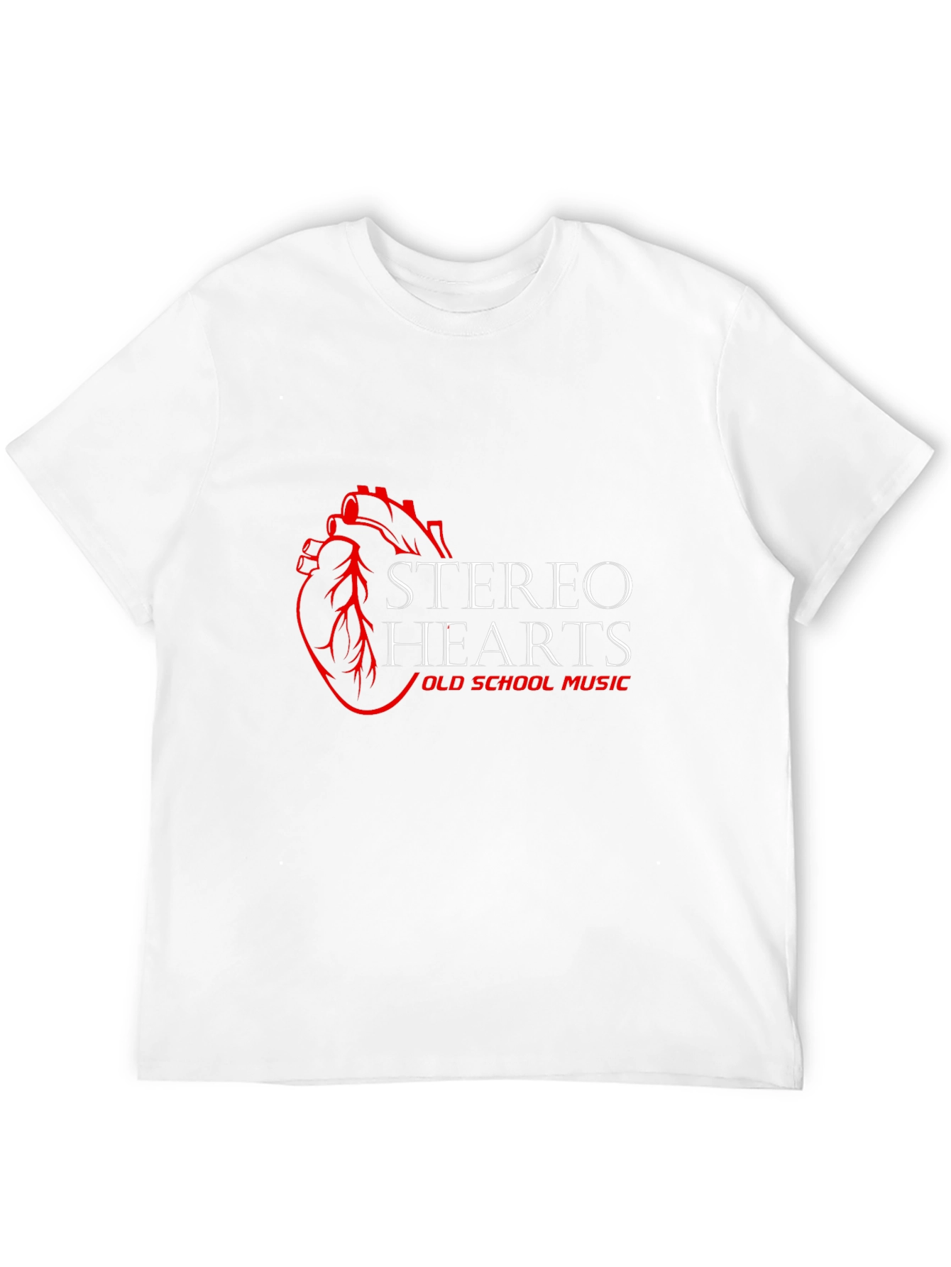 Camiseta Negra Stereo Hearts Old School Music