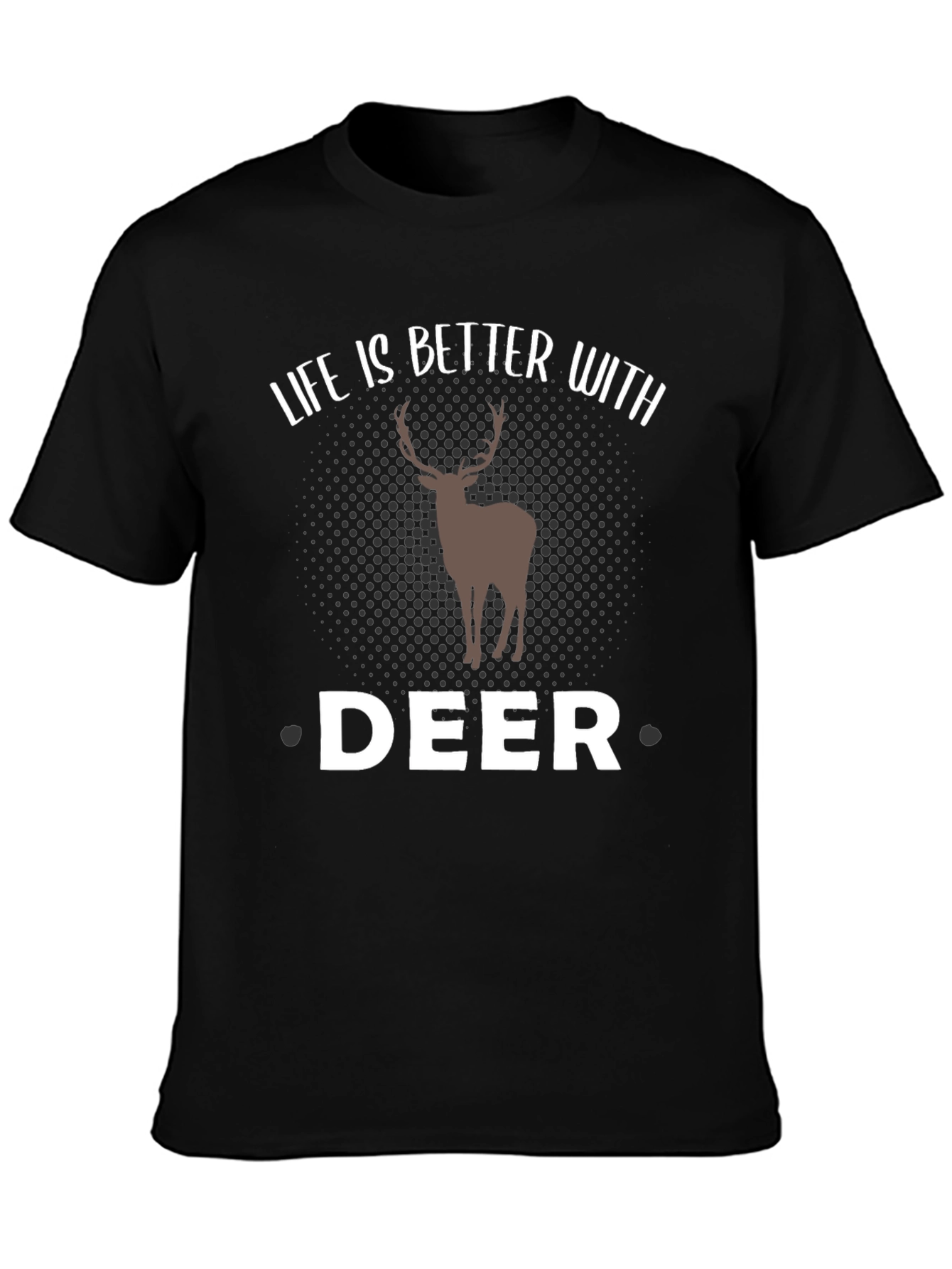 Camiseta Negra Hombre - Amante de los Ciervos