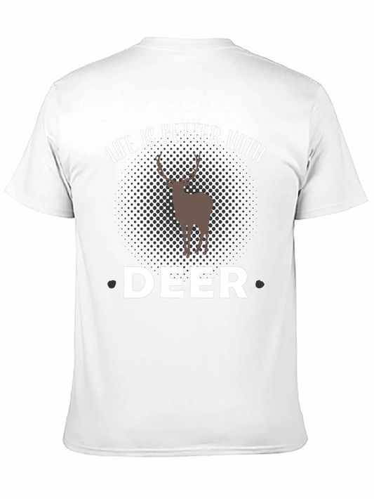Camiseta Negra Hombre - Amante de los Ciervos