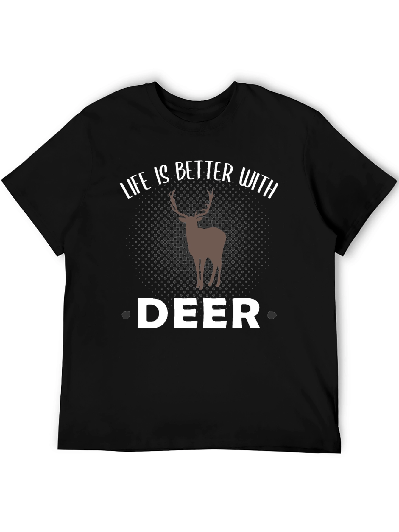 Camiseta Negra Hombre - Amante de los Ciervos