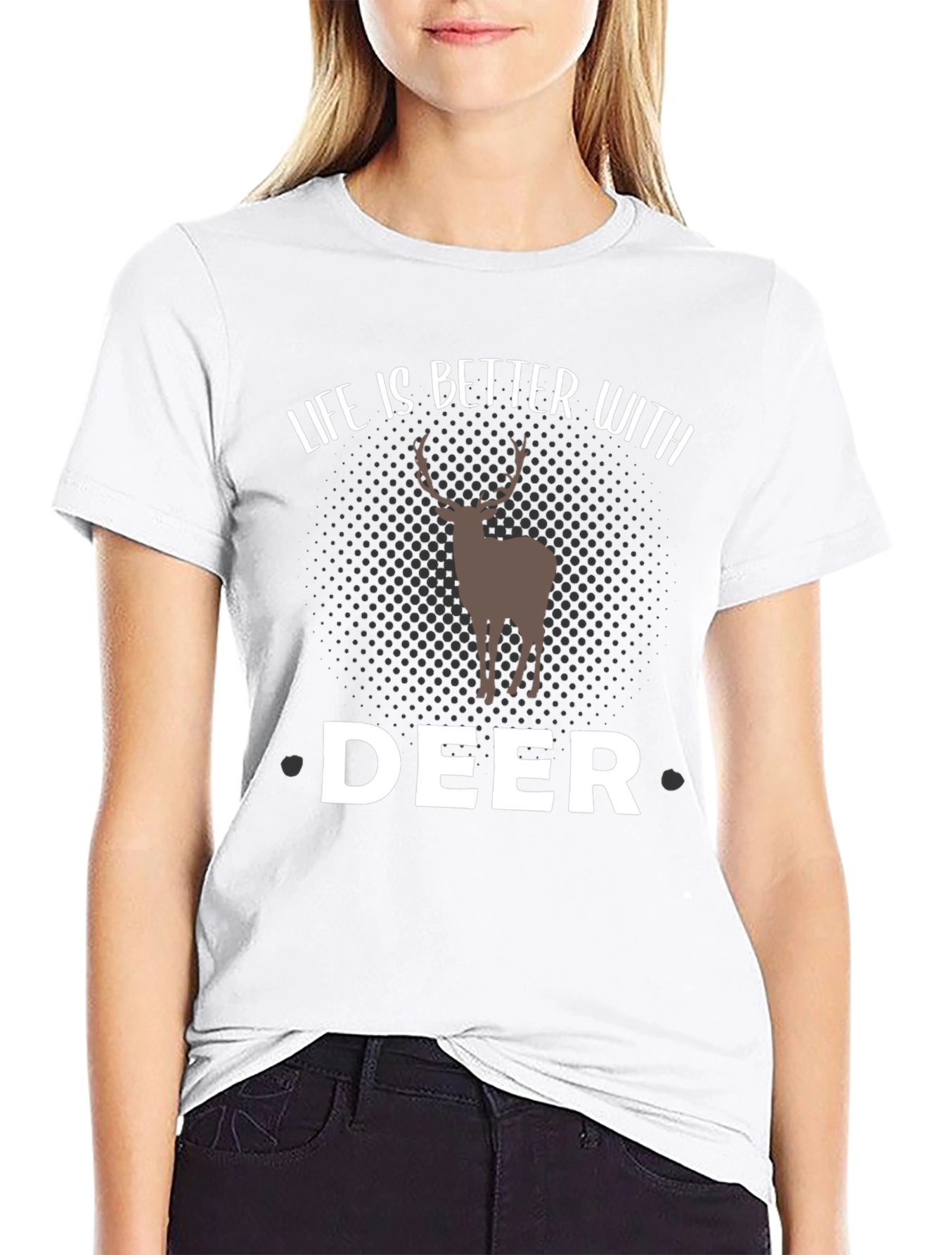 Camiseta Negra Hombre - Amante de los Ciervos