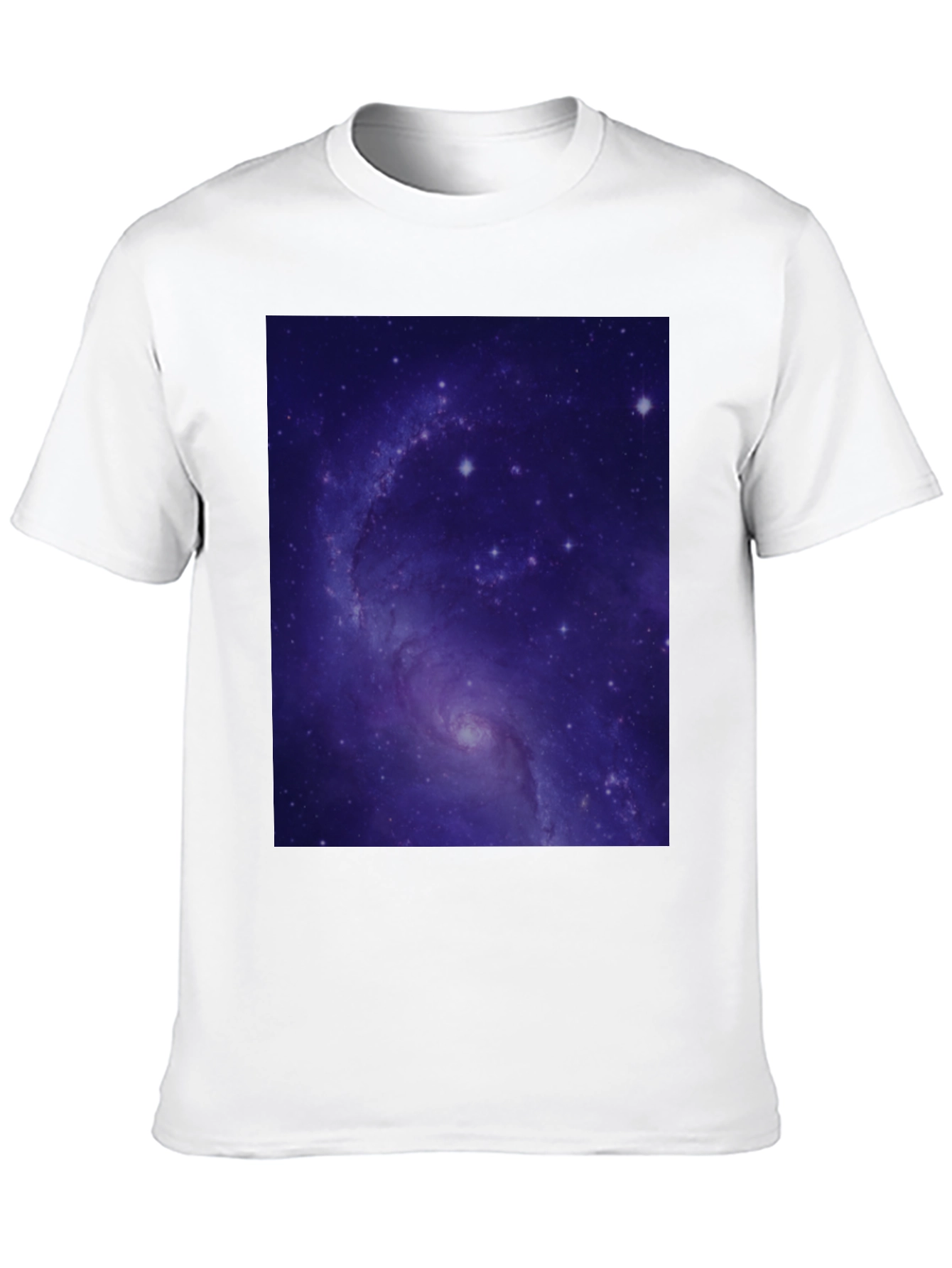 Camiseta Negra con Estampado de Galaxia Cósmica
