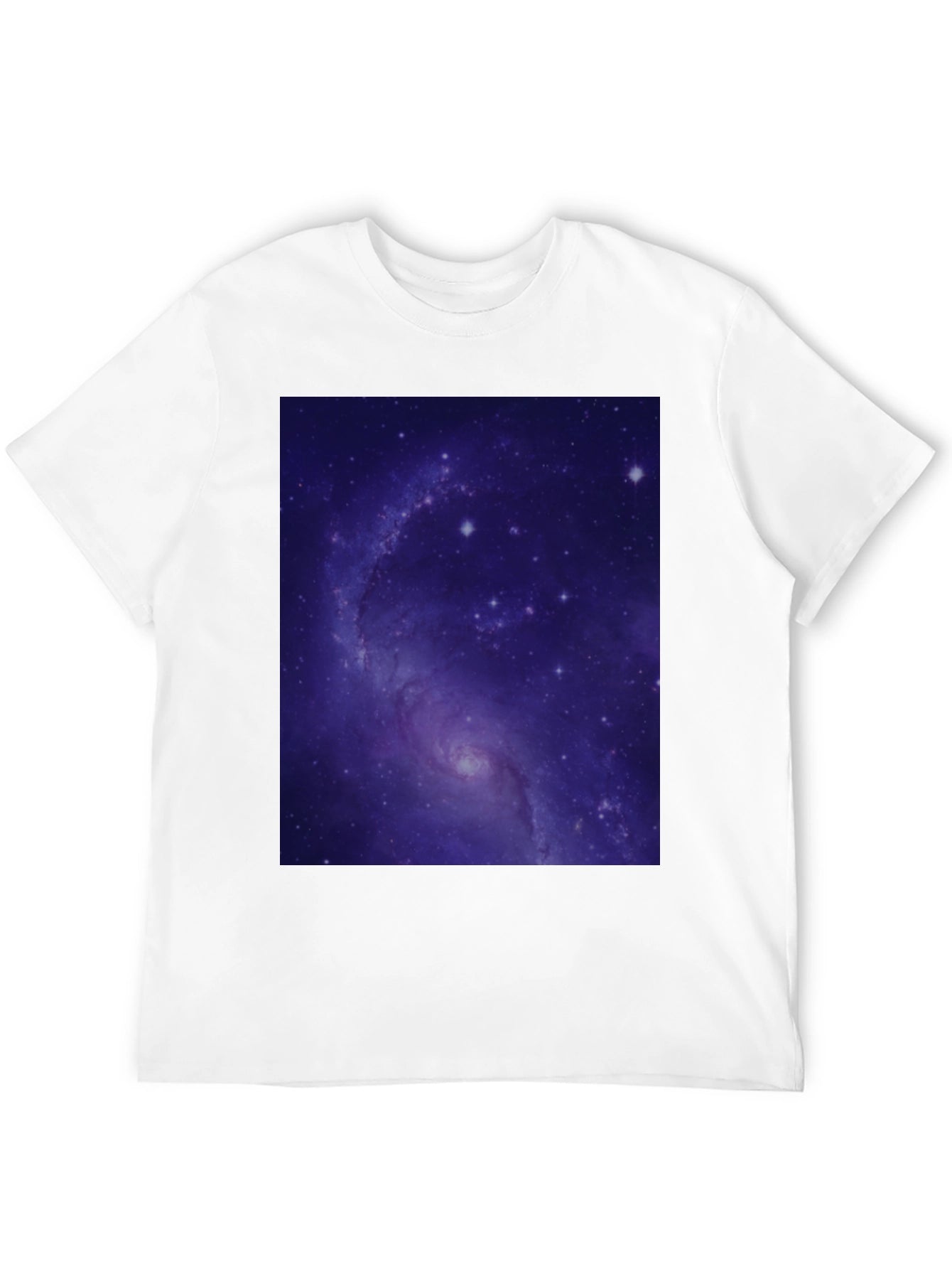 Camiseta Negra con Estampado de Galaxia Cósmica