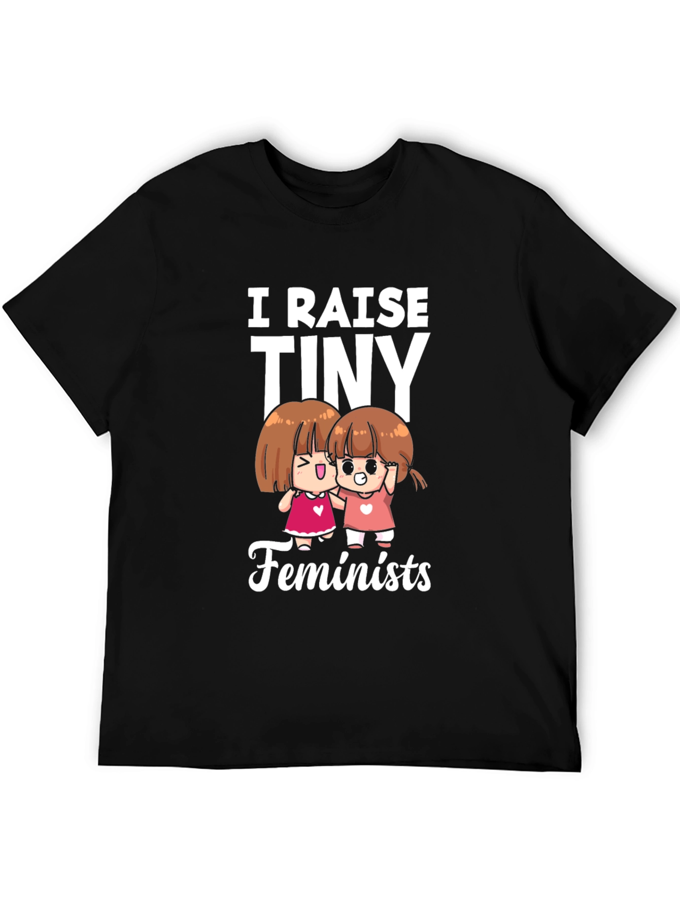 Camiseta Negra: Yo Crío Pequeñas Feministas