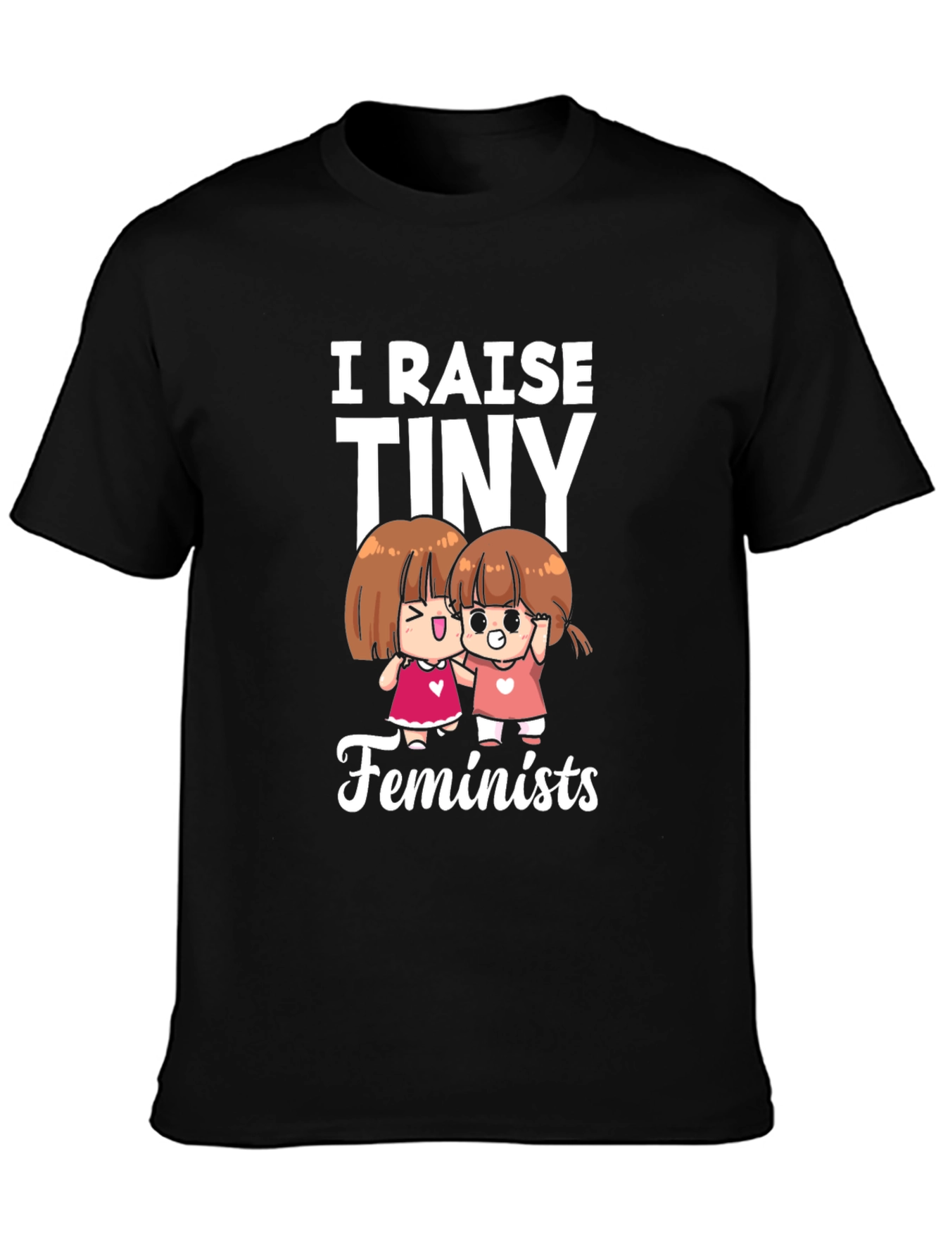 Camiseta Negra: Yo Crío Pequeñas Feministas