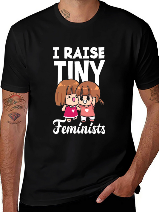 Camiseta Negra: Yo Crío Pequeñas Feministas