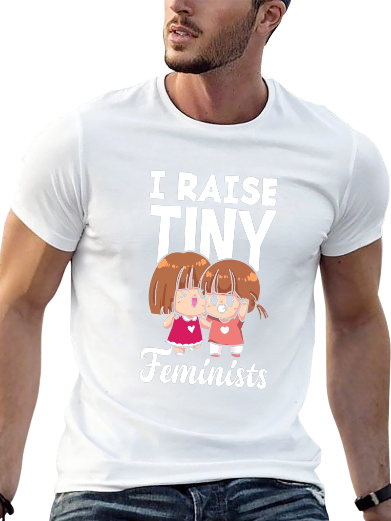 Camiseta Negra: Yo Crío Pequeñas Feministas