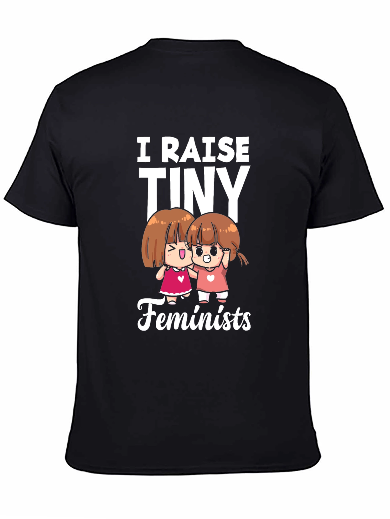 Camiseta Negra: Yo Crío Pequeñas Feministas
