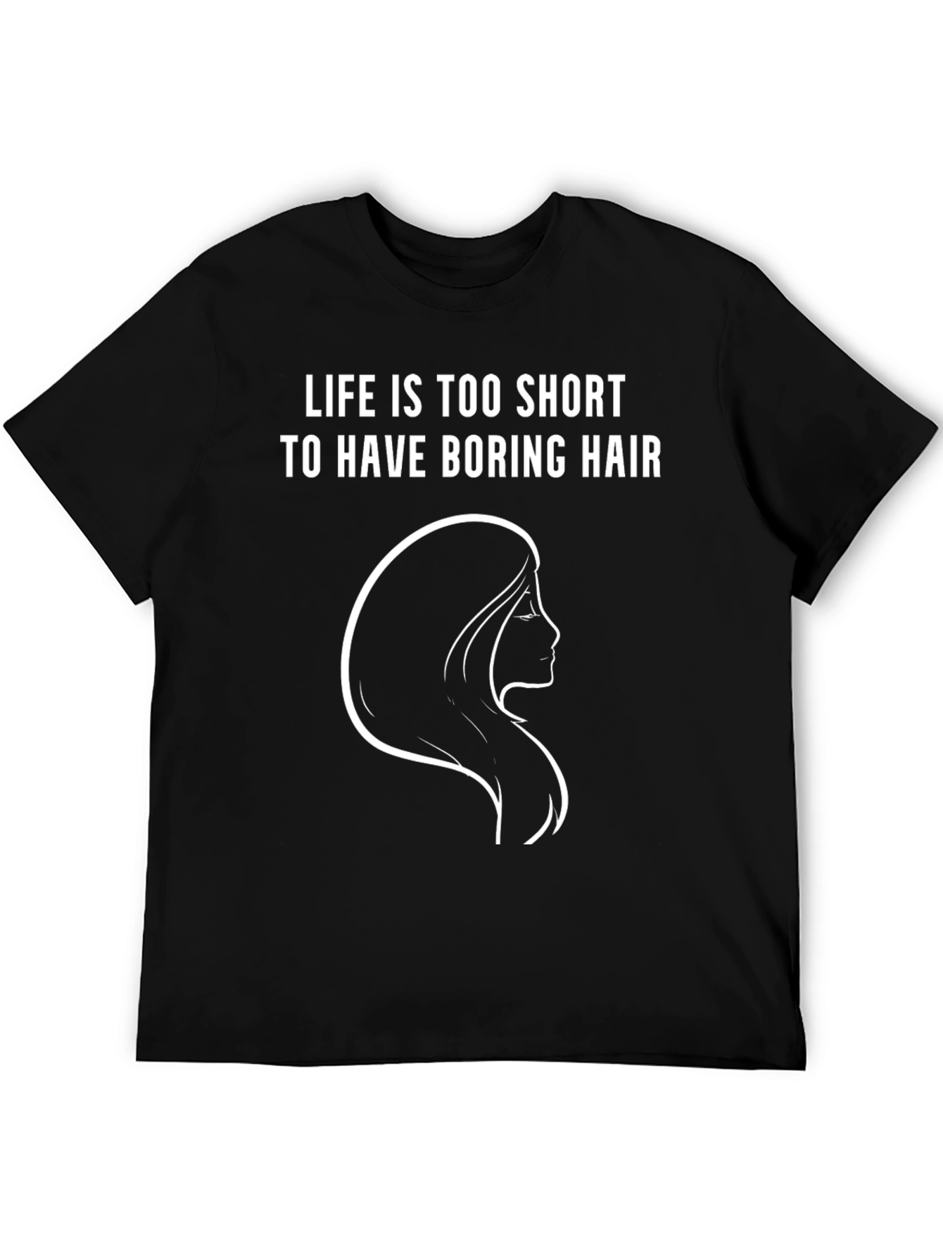 Camiseta Negra - Pelo Divertido