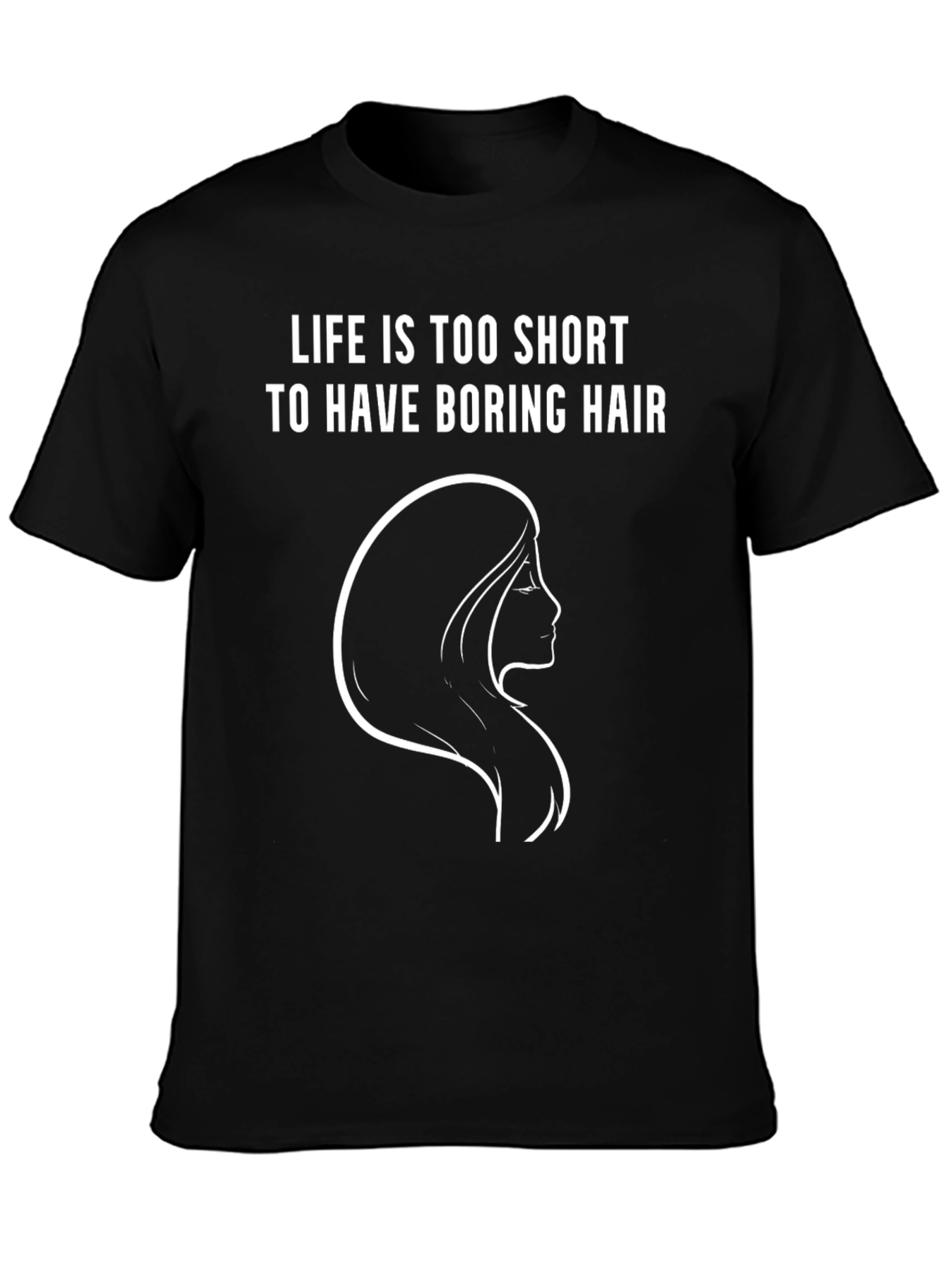Camiseta Negra - Pelo Divertido
