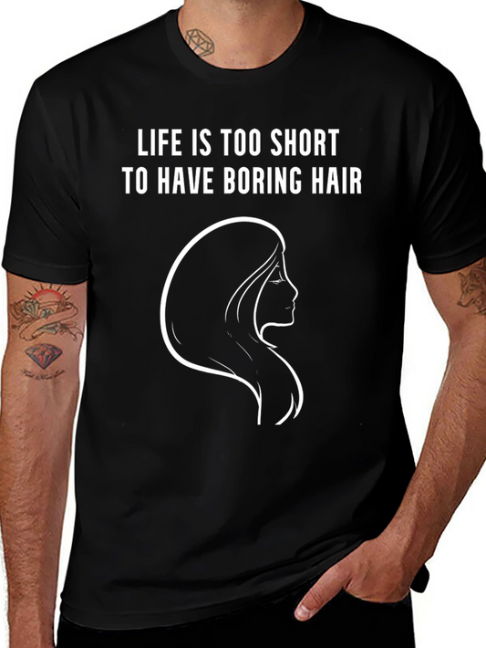 Camiseta Negra - Pelo Divertido