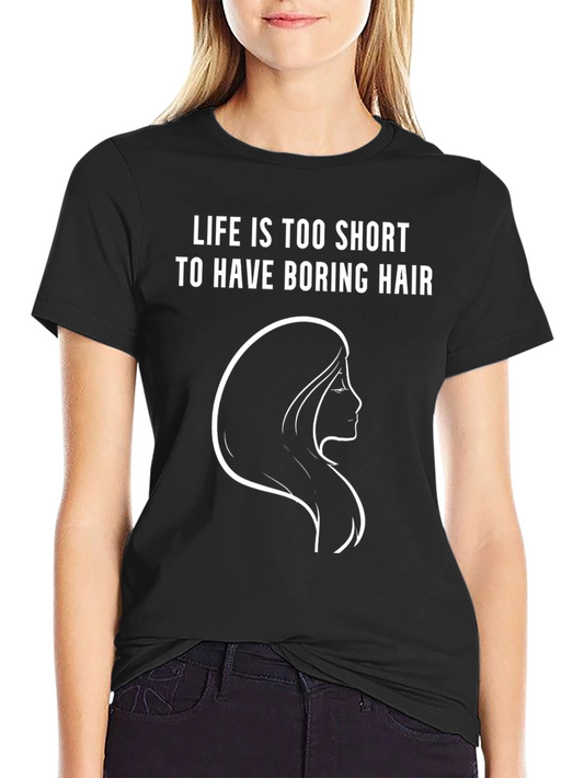Camiseta Negra - Pelo Divertido