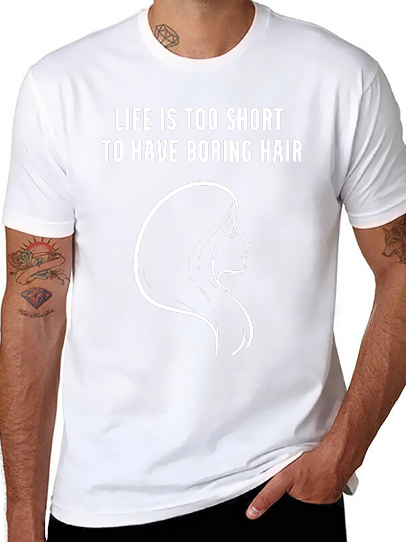 Camiseta Negra - Pelo Divertido