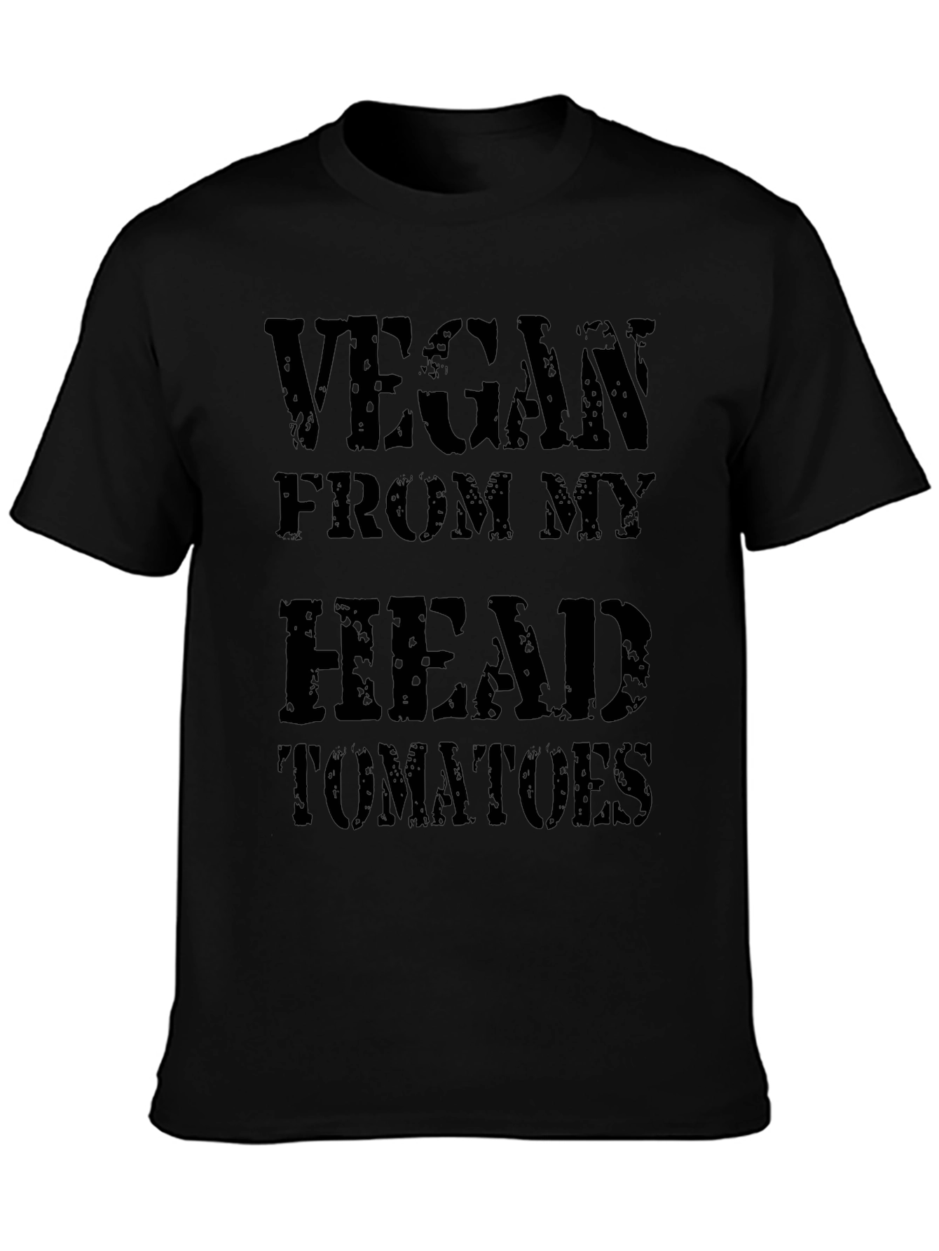 Camiseta Negra: Vegano desde la Cabeza