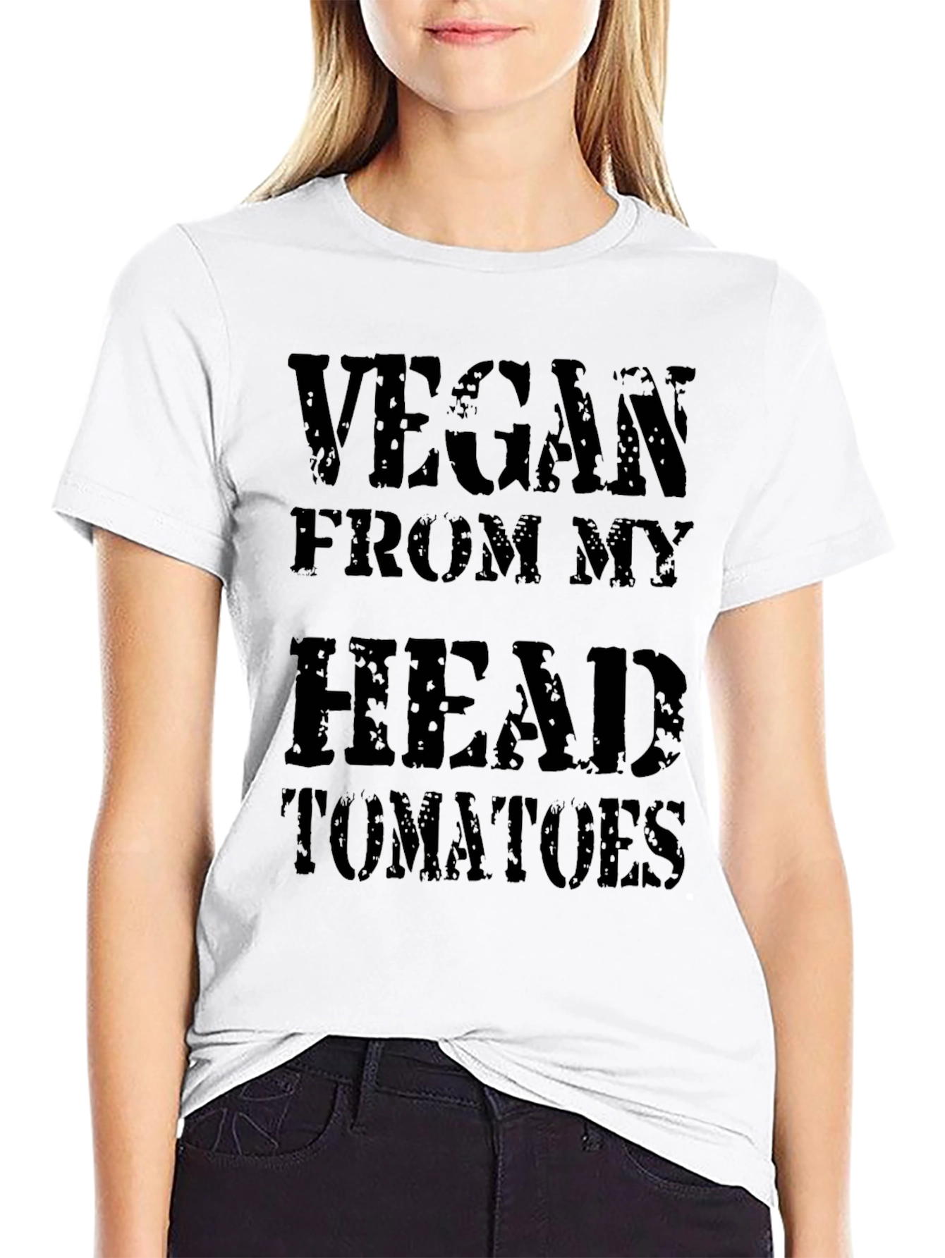Camiseta Negra: Vegano desde la Cabeza