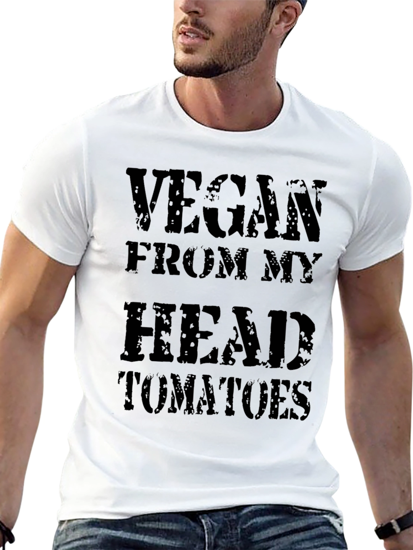 Camiseta Negra: Vegano desde la Cabeza