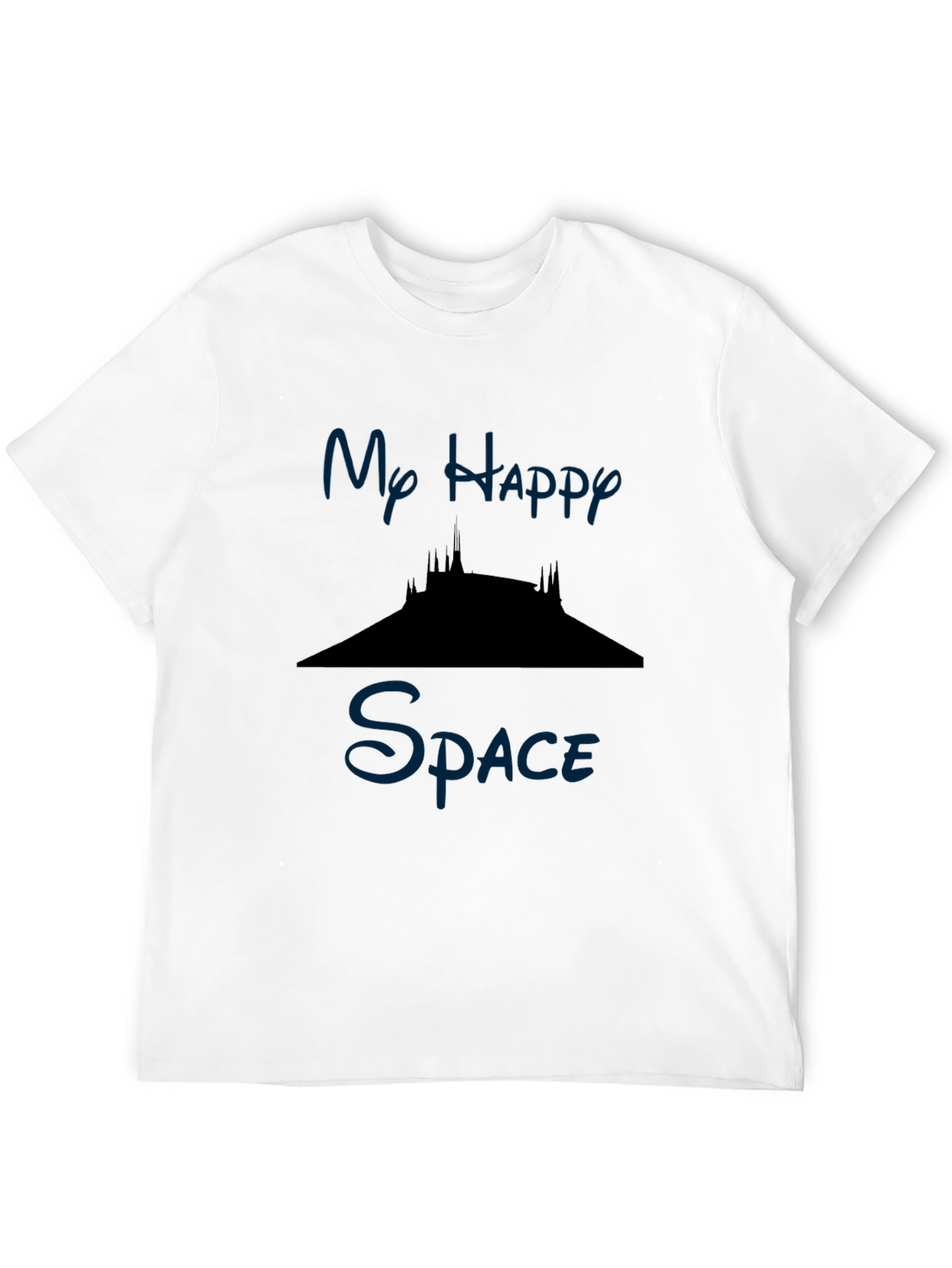 Camiseta Hombre Negra Mi Espacio Feliz