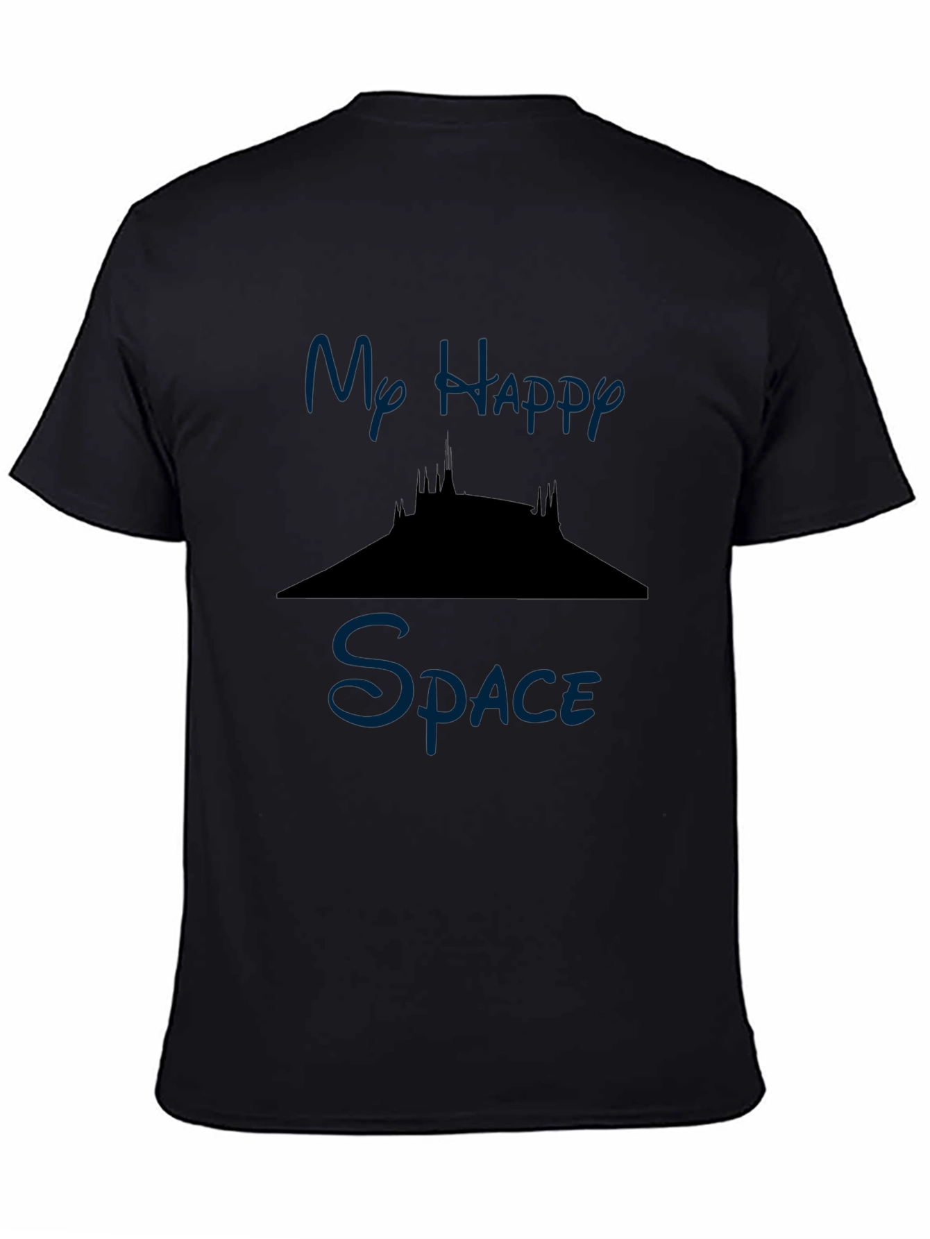 Camiseta Hombre Negra Mi Espacio Feliz
