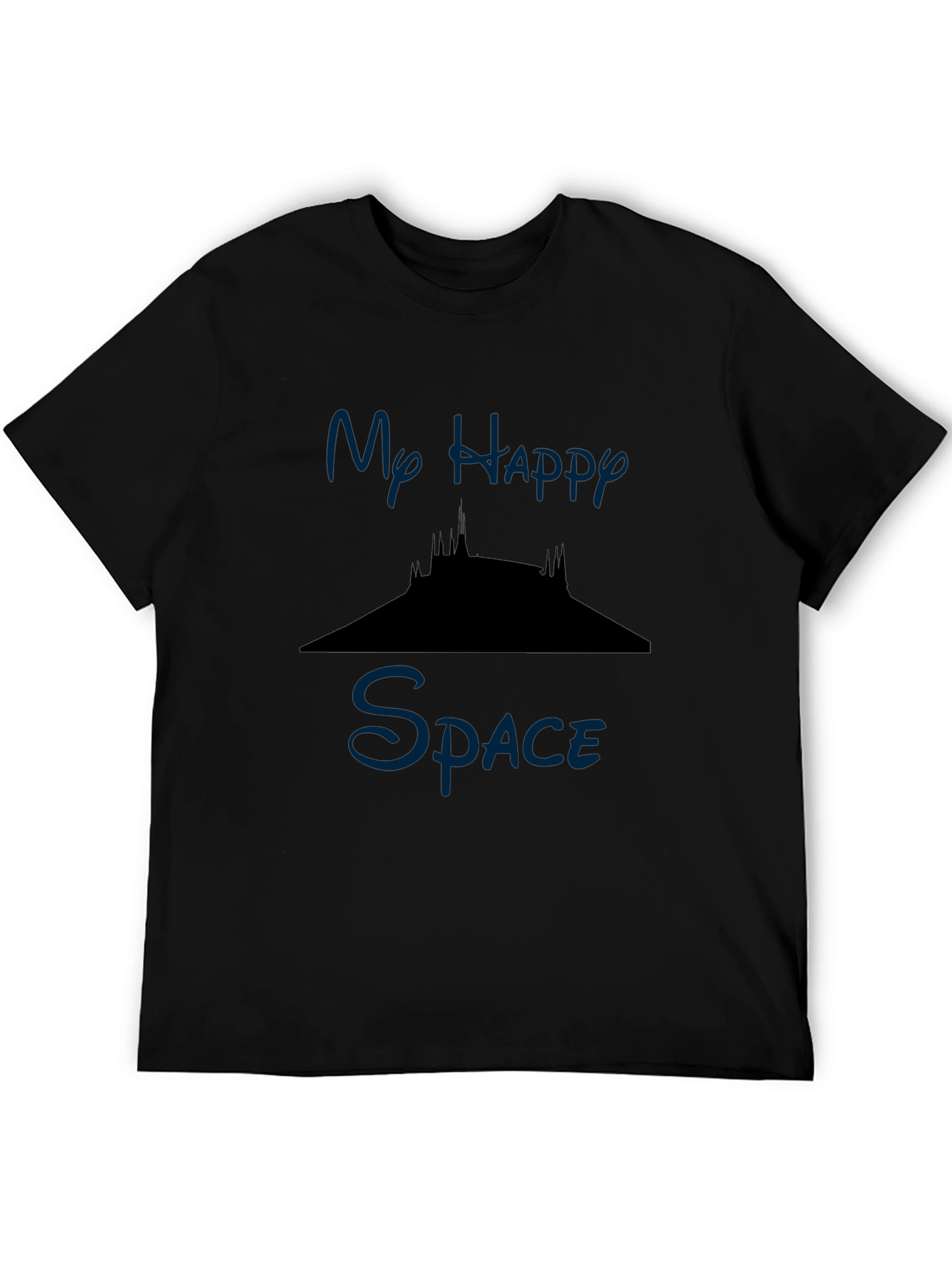 Camiseta Hombre Negra Mi Espacio Feliz
