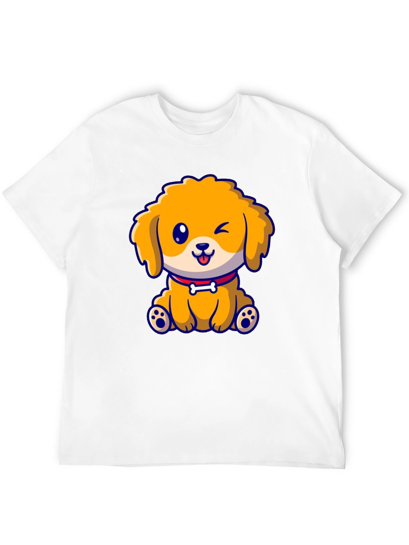 Camiseta Negra con Diseño de Cachorro Adorable