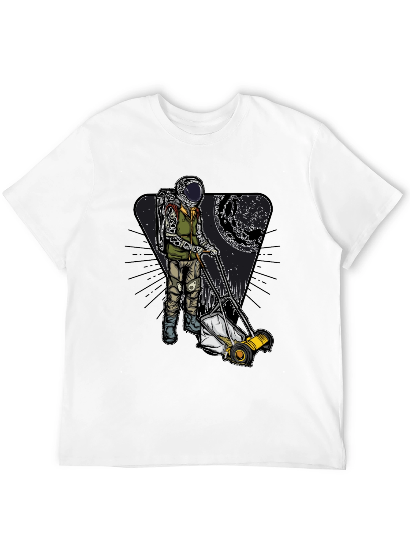 Camiseta Negra: Astronauta Jardinero Lunar