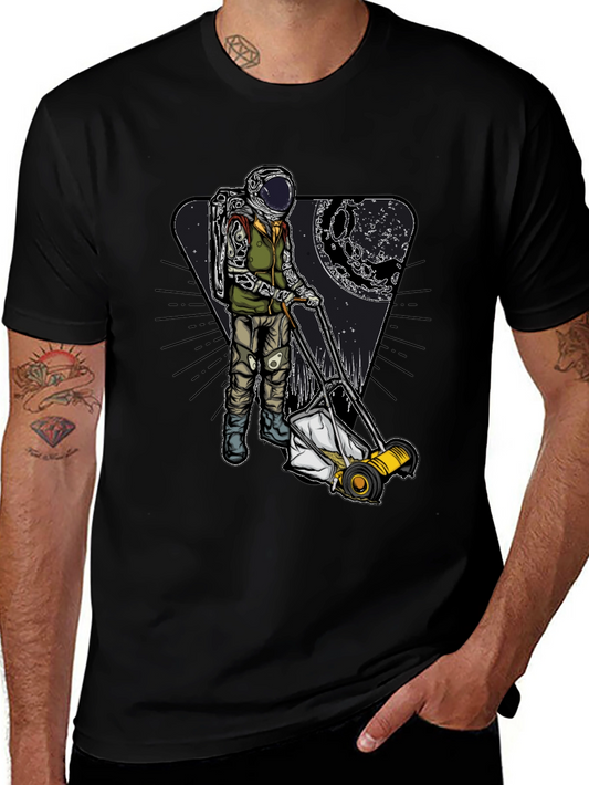 Camiseta Negra: Astronauta Jardinero Lunar