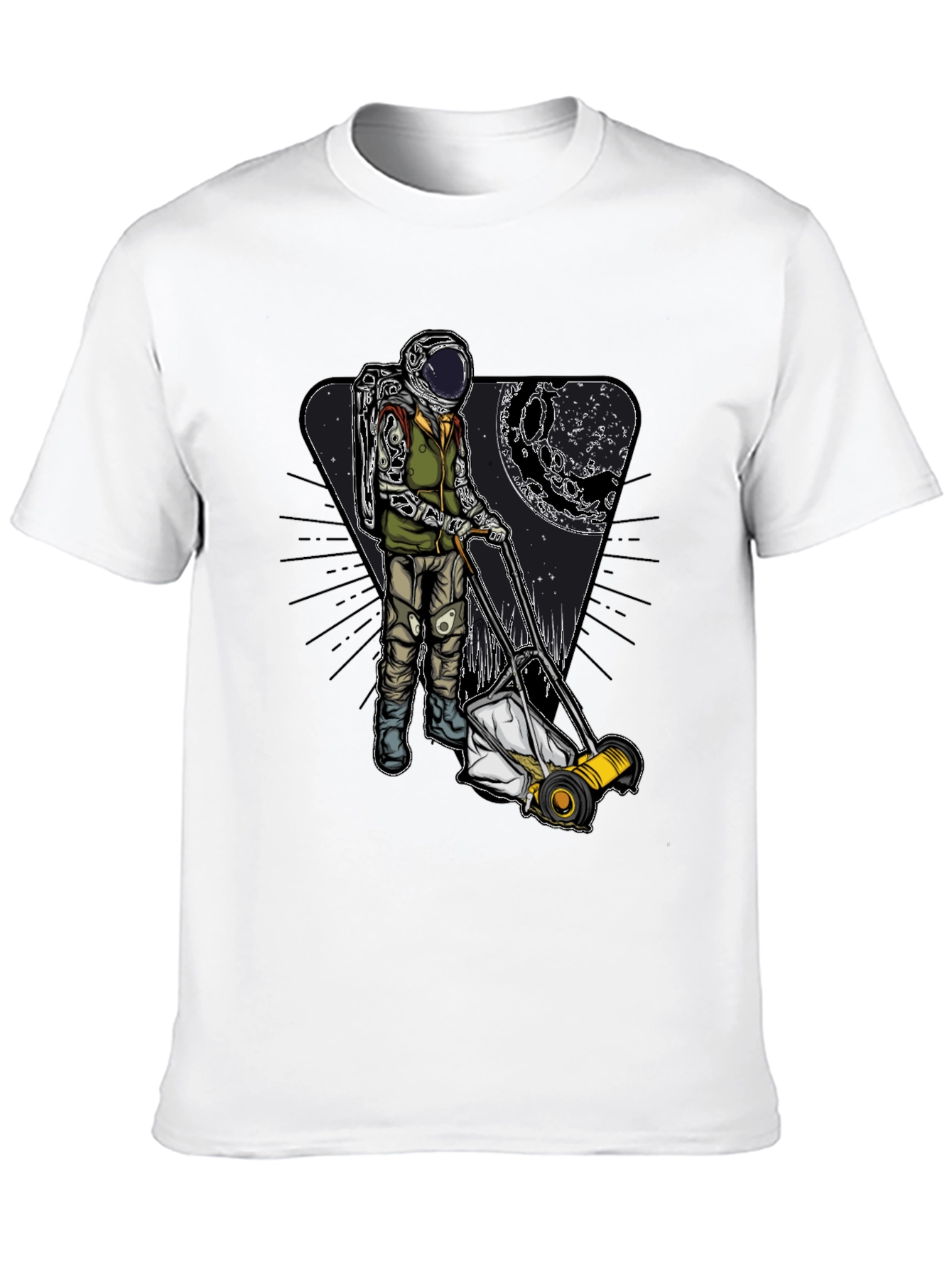 Camiseta Negra: Astronauta Jardinero Lunar