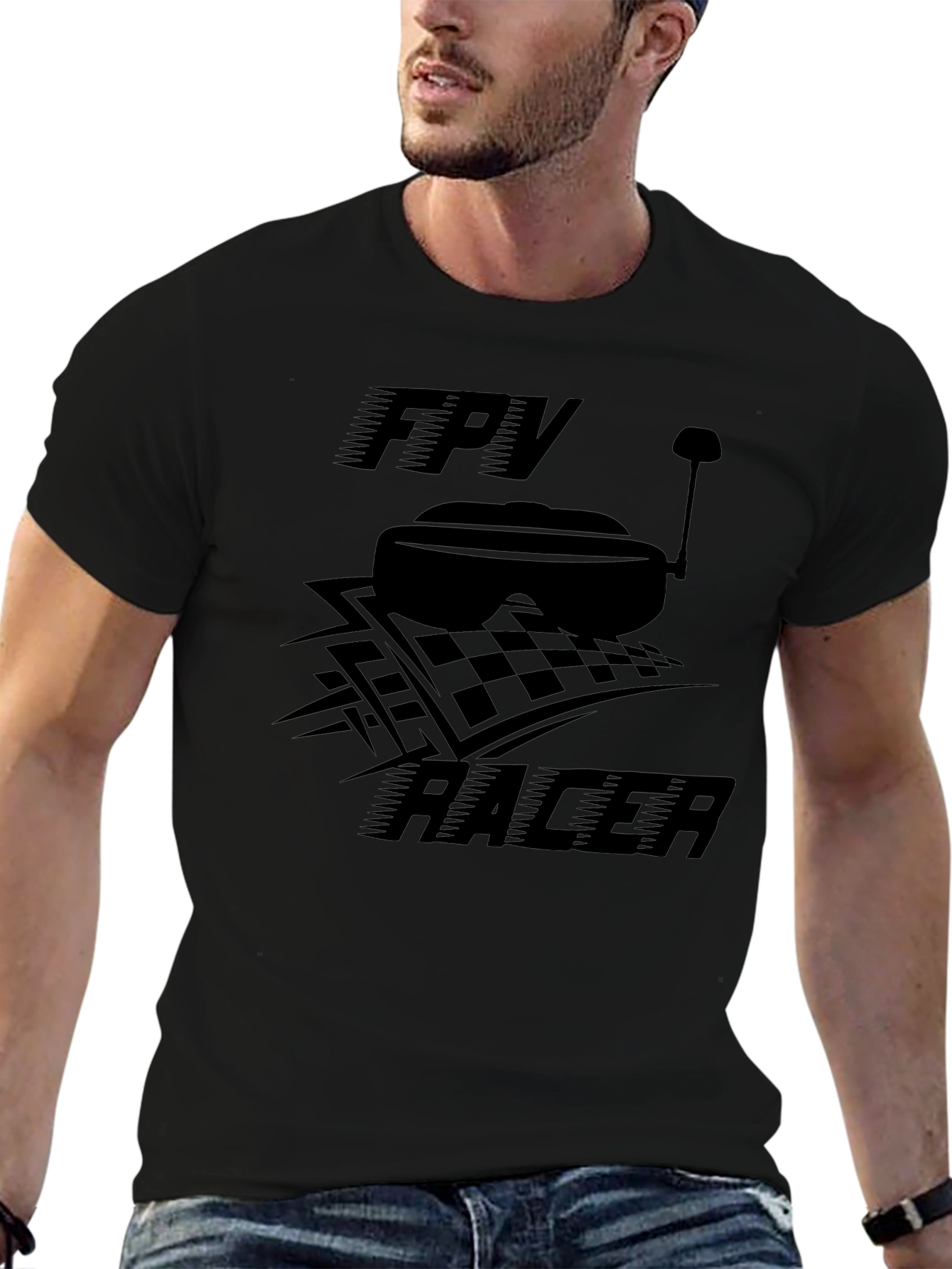 Camiseta Negra FPV Racer