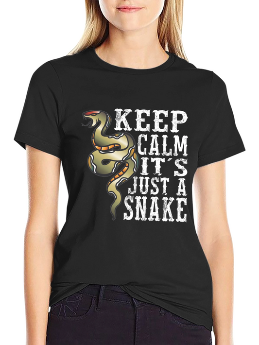 Camiseta Negra Keep Calm Snake