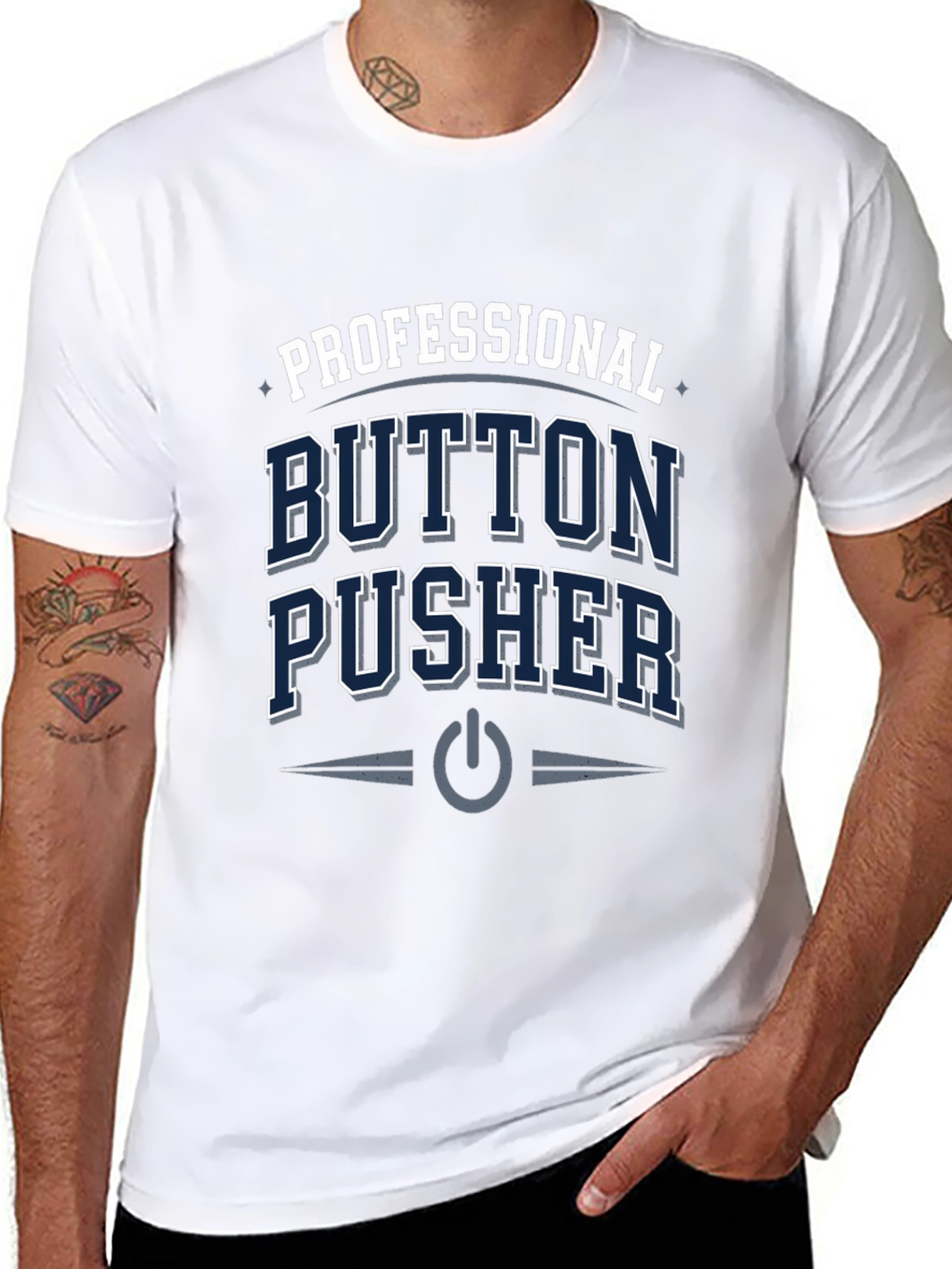 Camiseta Negra Professional Button Pusher