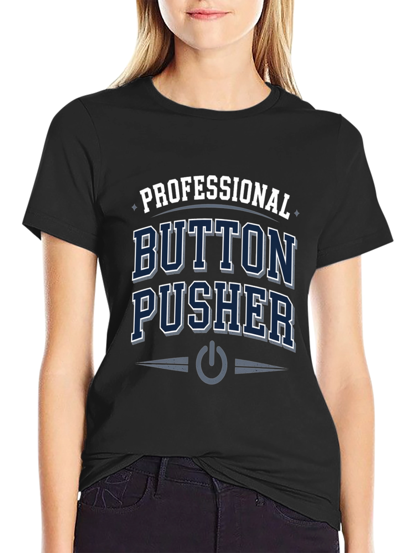 Camiseta Negra Professional Button Pusher