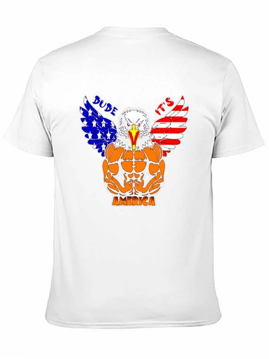 Camiseta Hombre Diseño Águila Musculosa Americana