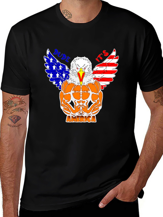 Camiseta Hombre Diseño Águila Musculosa Americana