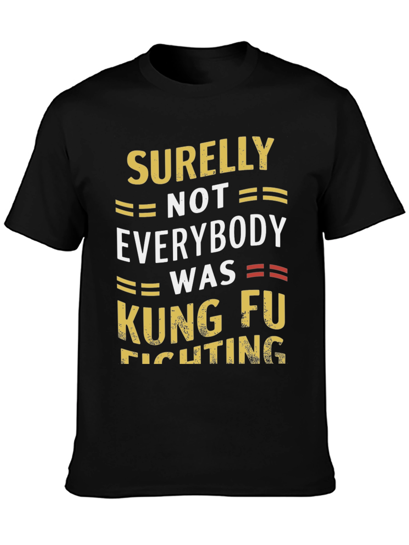 Camiseta Negra Humorística Kung Fu