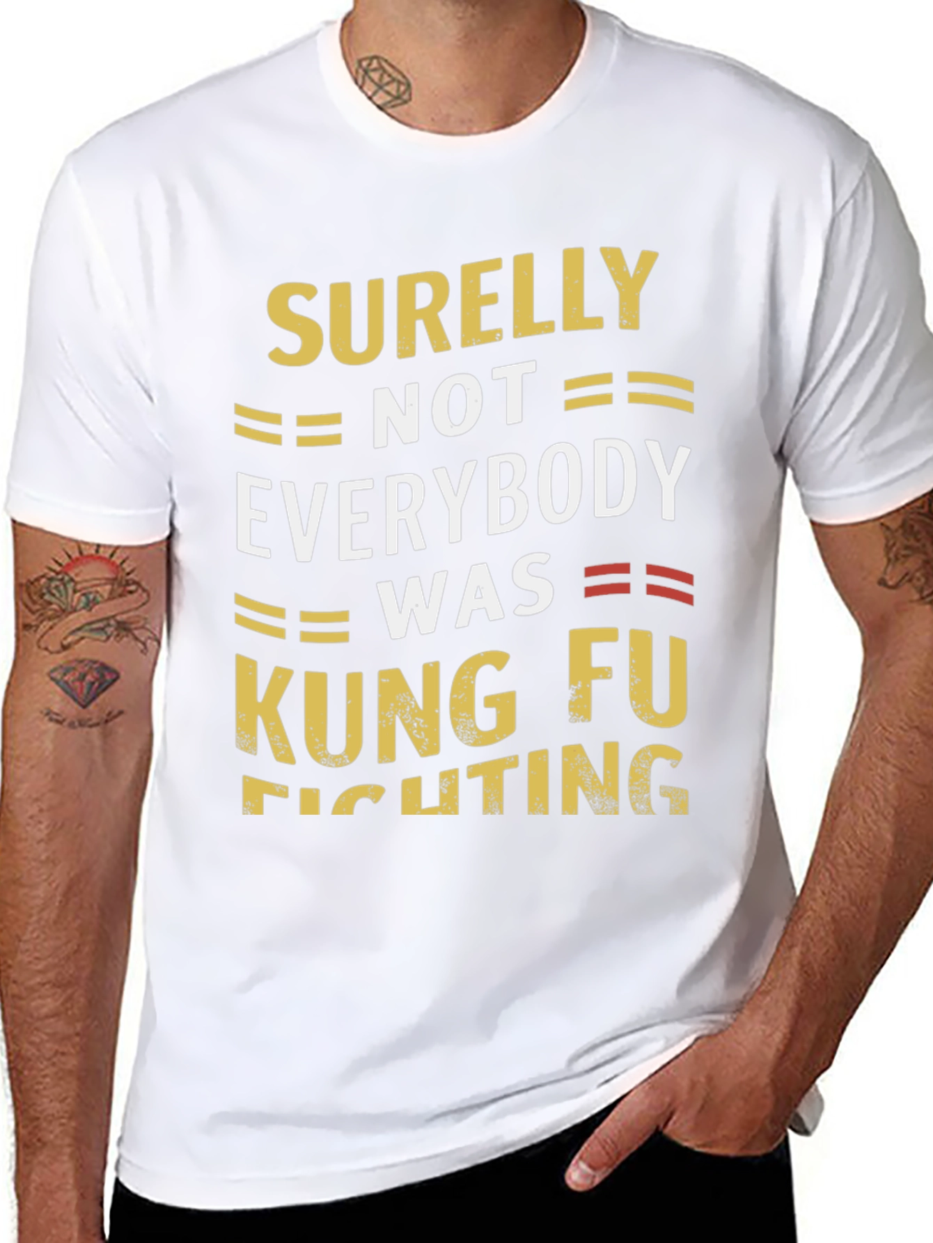 Camiseta Negra Humorística Kung Fu