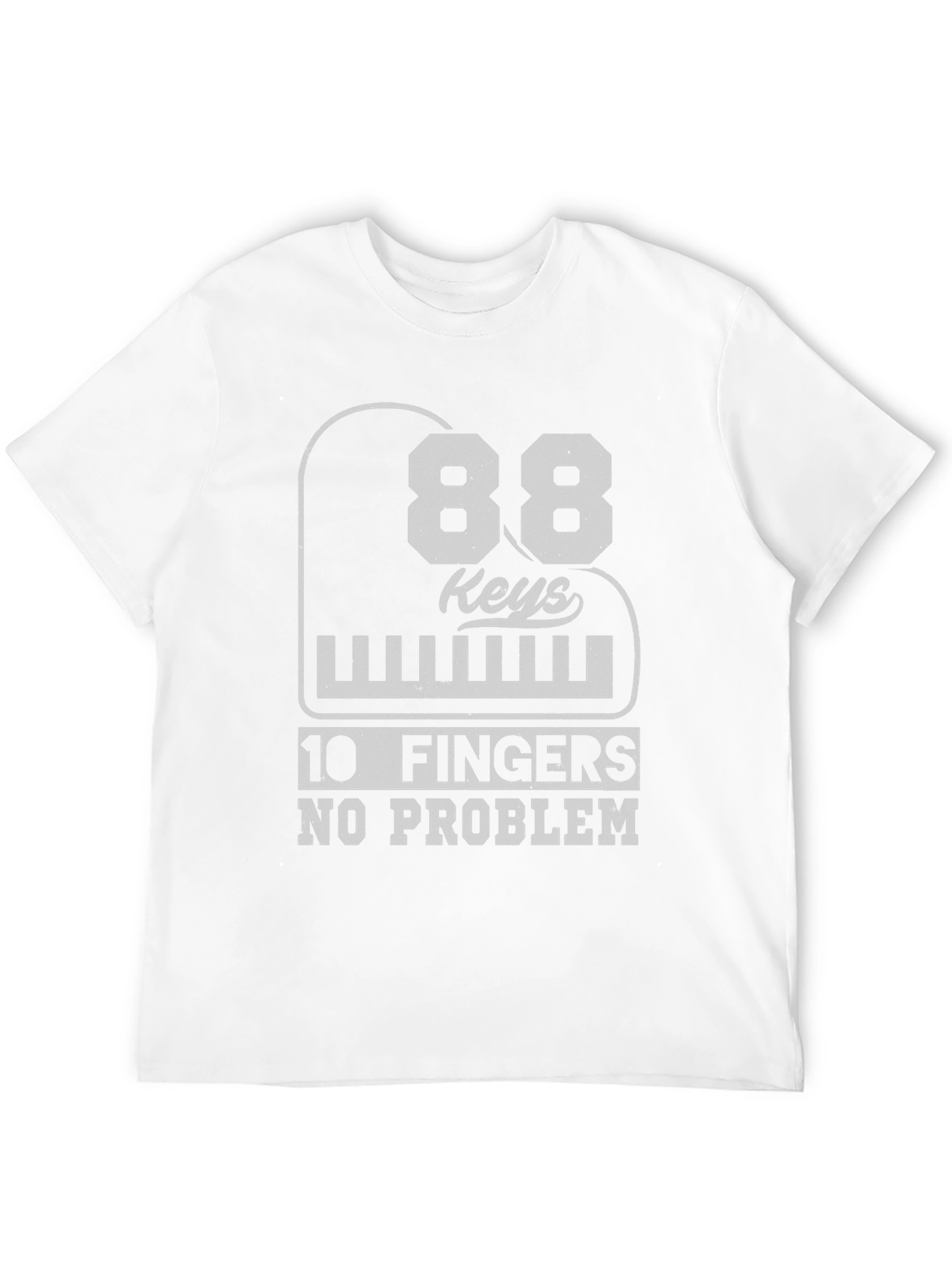 Camiseta Negra: 88 Teclas 10 Dedos ¡Sin Problema!