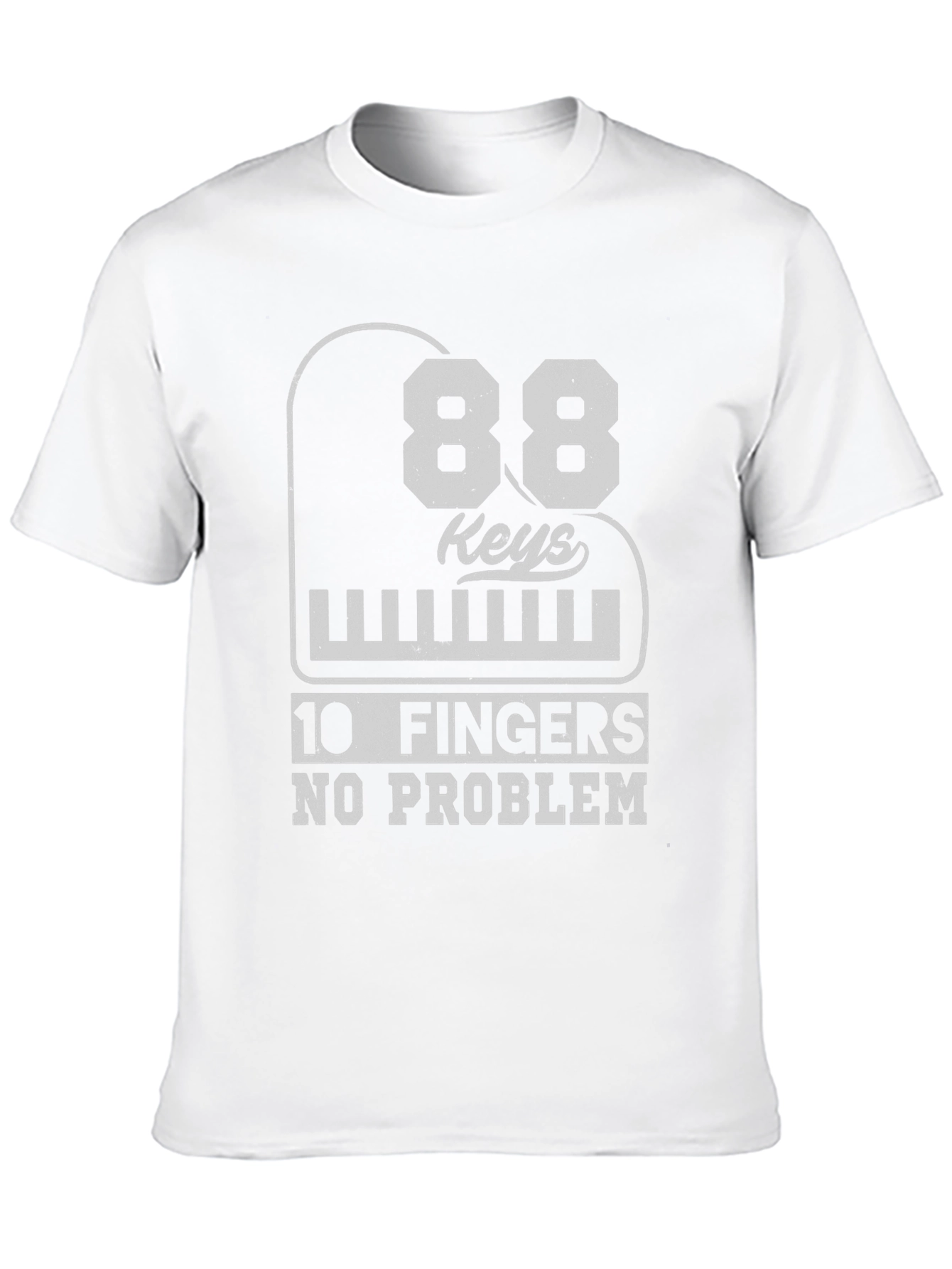 Camiseta Negra: 88 Teclas 10 Dedos ¡Sin Problema!