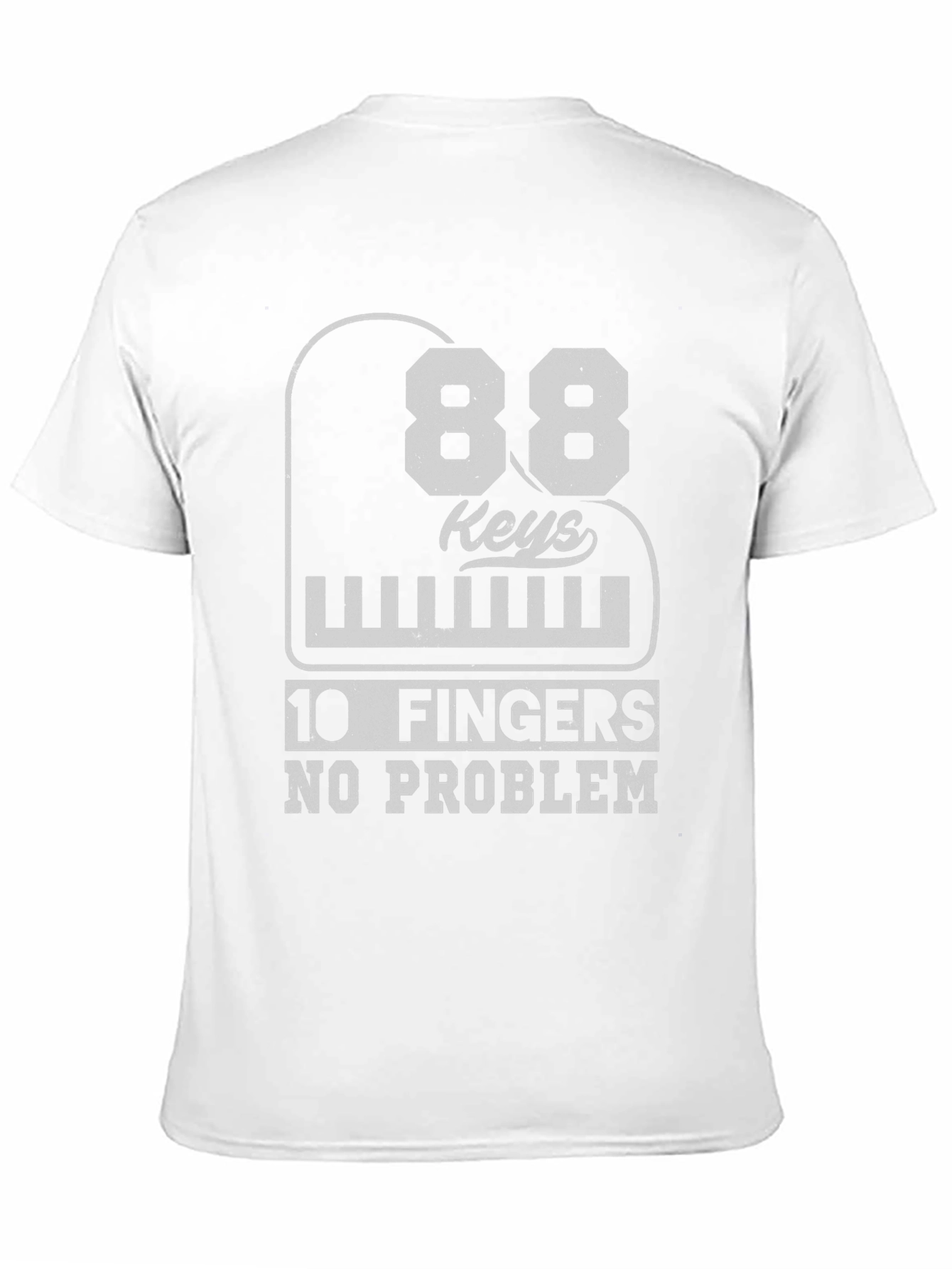 Camiseta Negra: 88 Teclas 10 Dedos ¡Sin Problema!