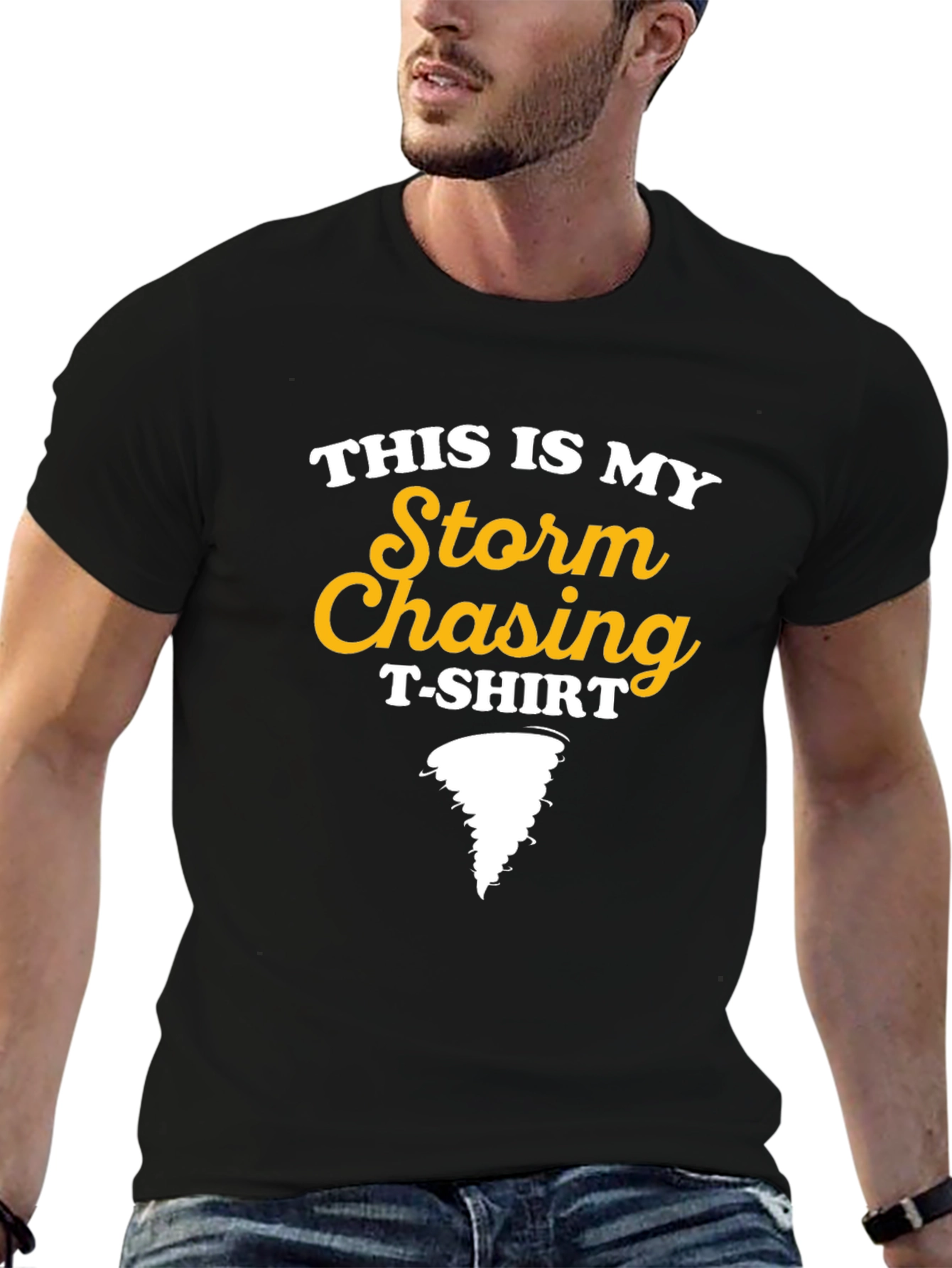 Camiseta Negra Cazador de Tormentas