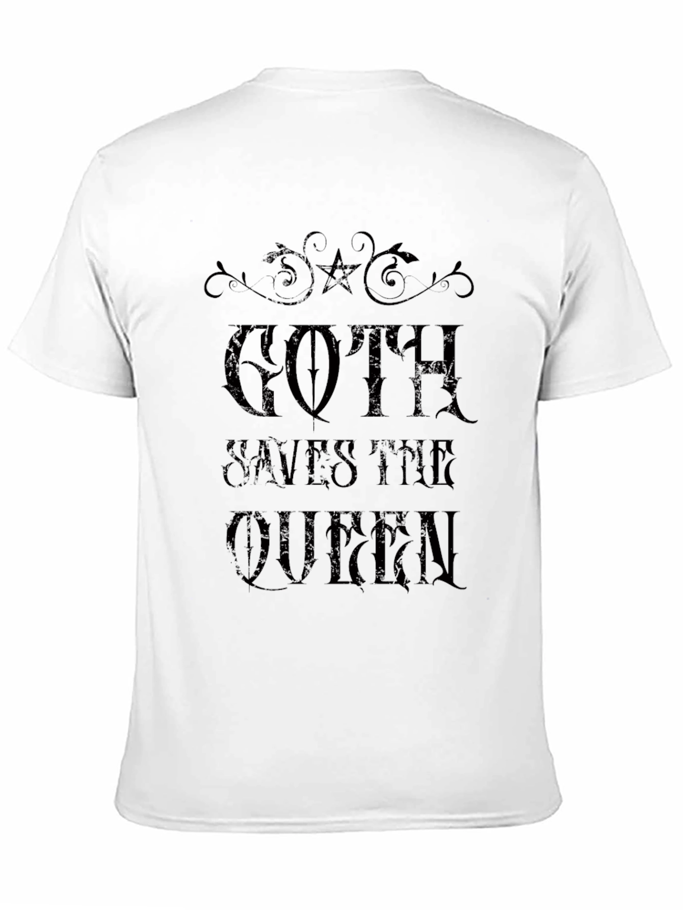 Camiseta Negra Goth Saves The Queen