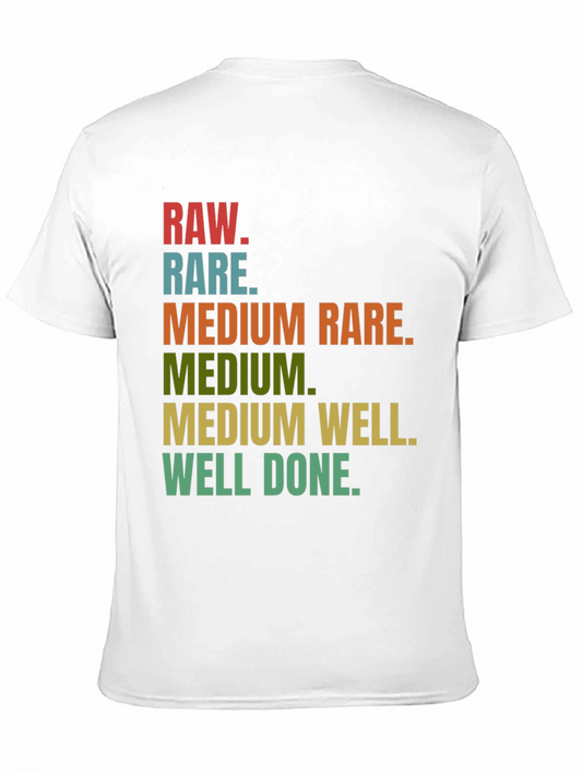 Camiseta Negra con Diseño de Cocción de Carne