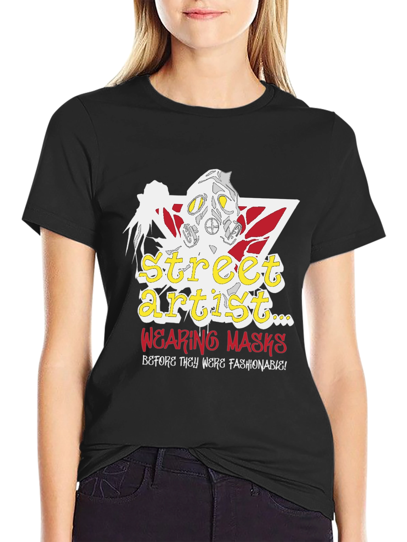 Camiseta Negra Street Artist con Diseño Único