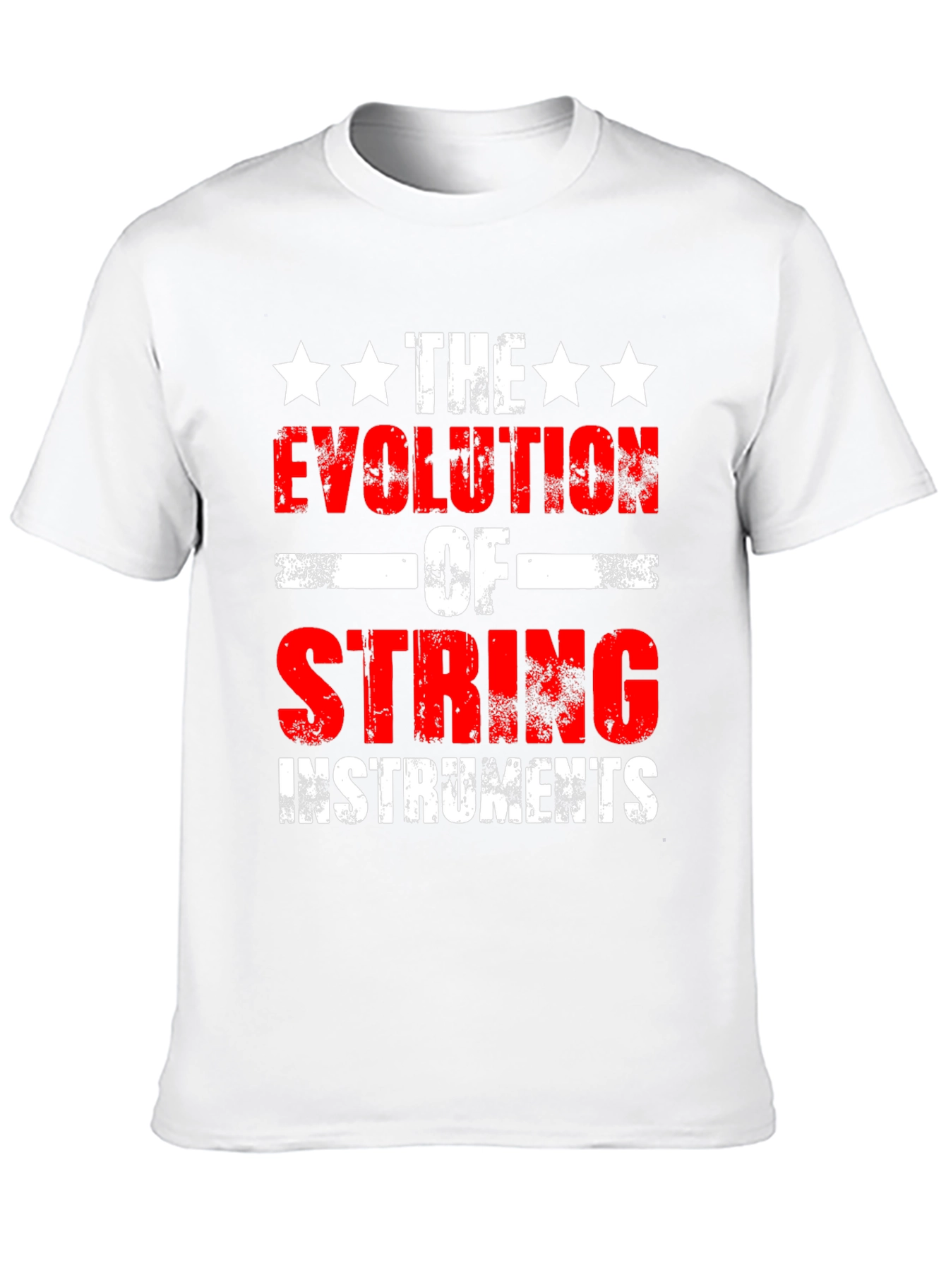 Camiseta Negra Evolución de Instrumentos de Cuerda